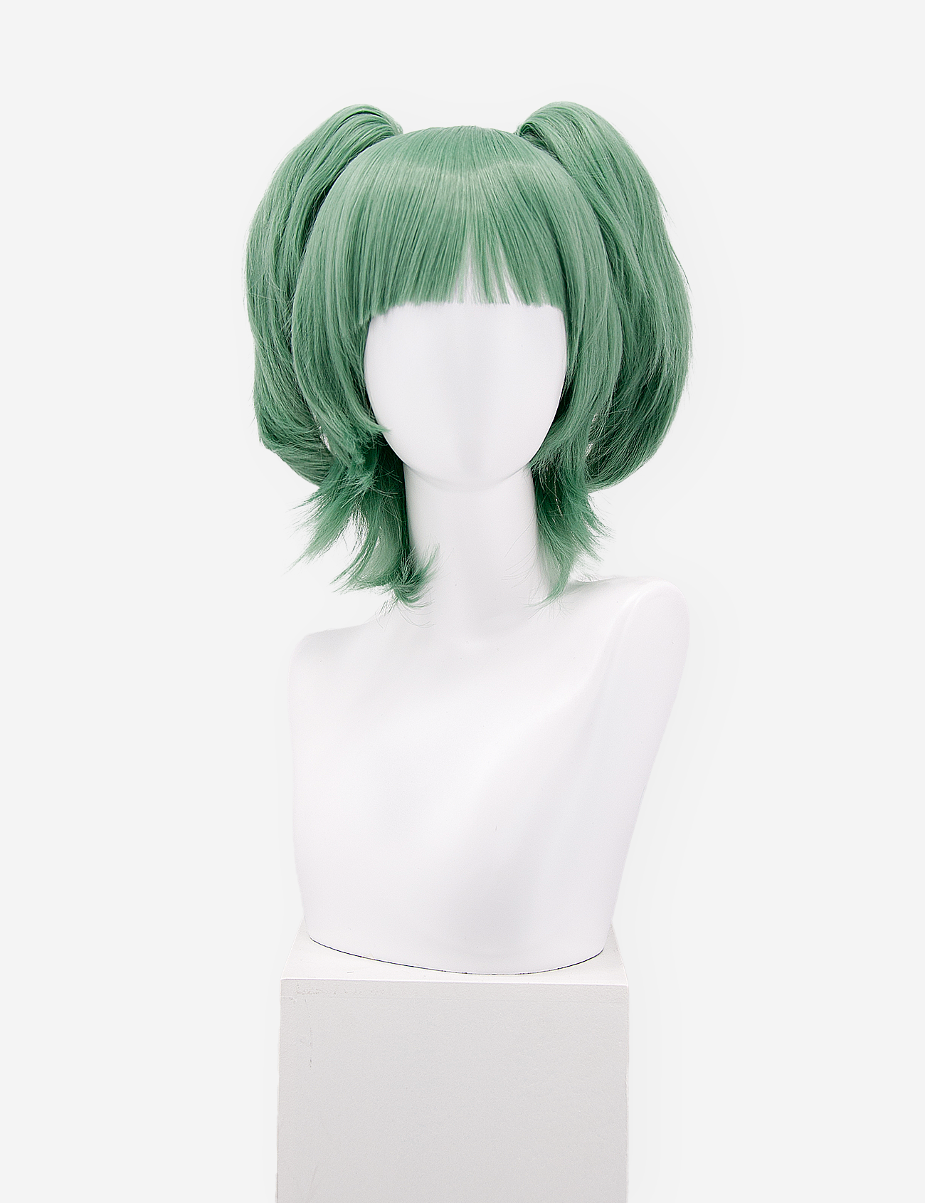 PERRUQUE COURTE VERTE AVEC QUEUES DE CHEVAL