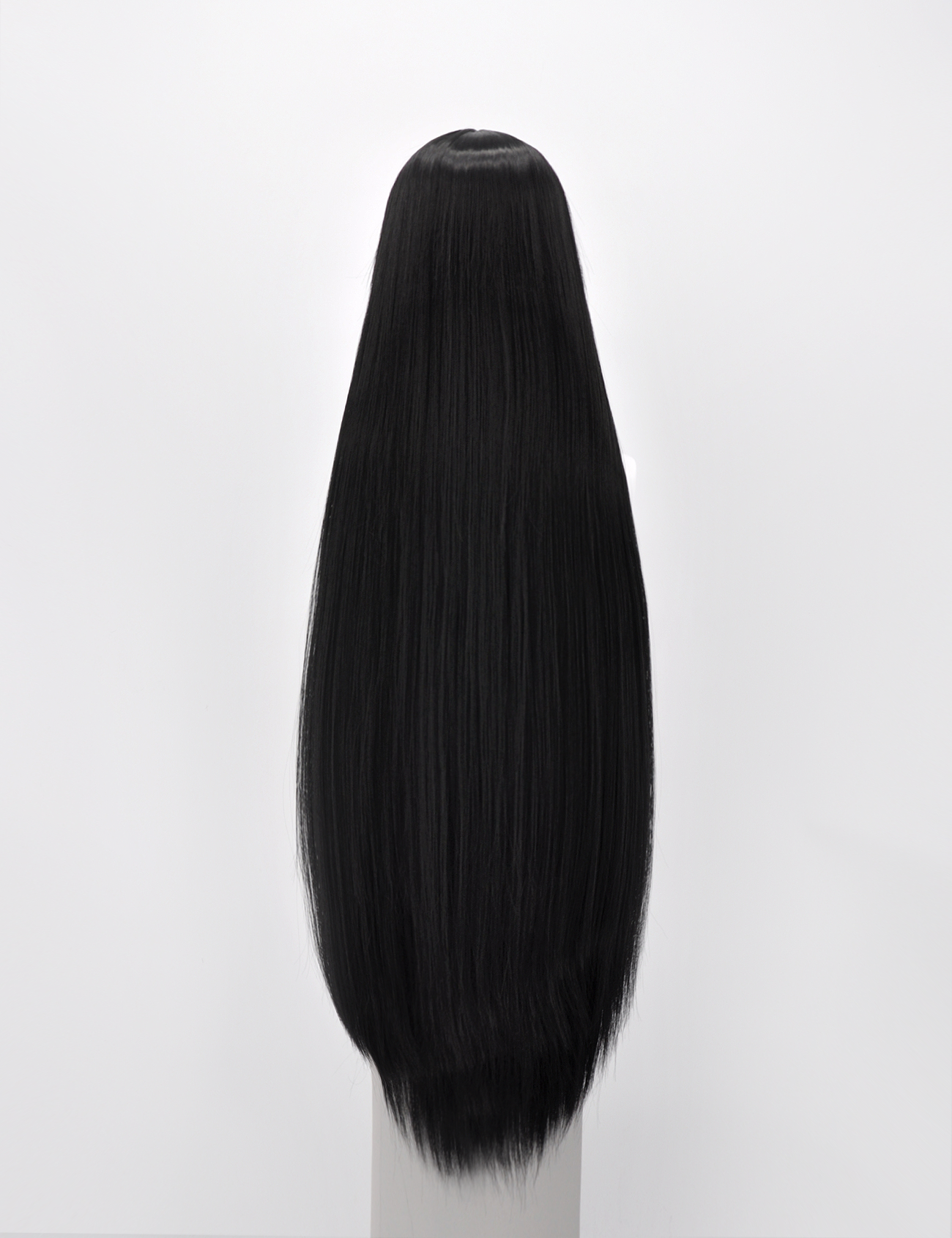 PERRUQUE NOIRE EXTRA LONGUE SANS FRANGE