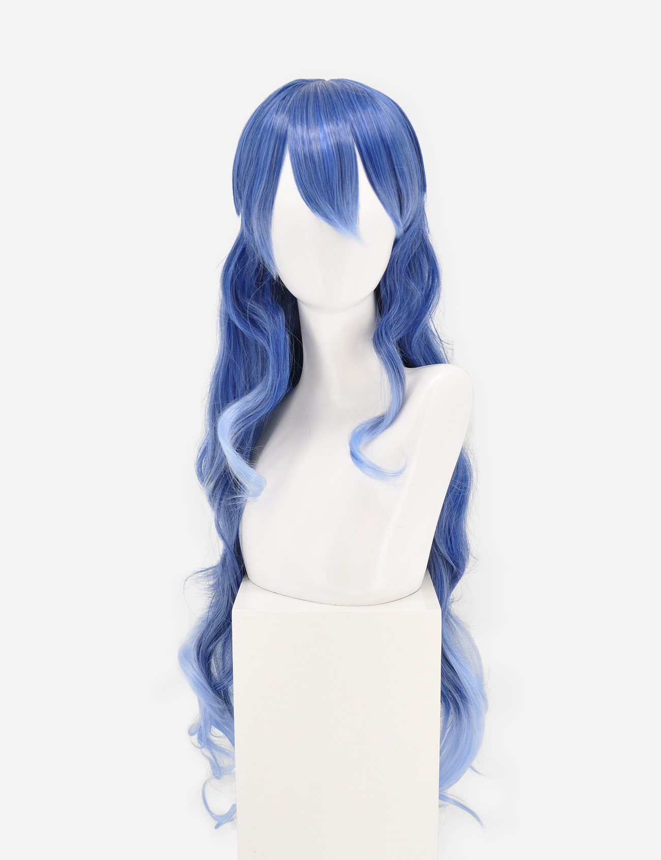 PERRUQUE ONDULÉ BLEU FONCÉ/ARGENT