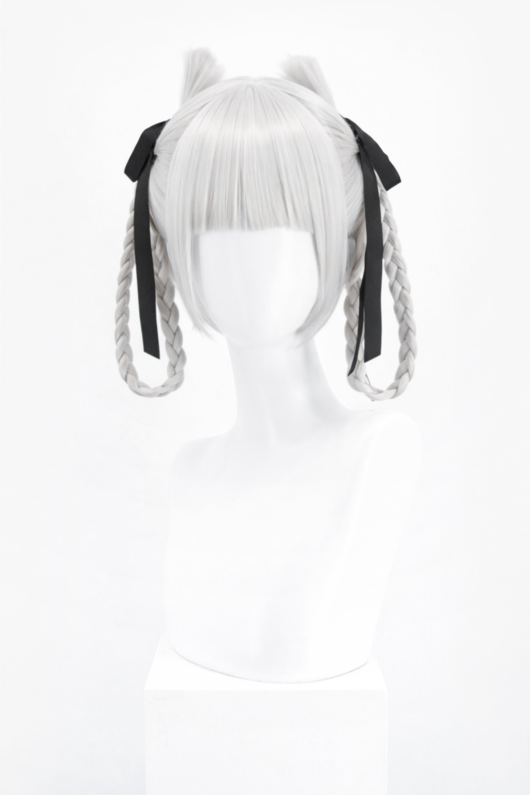 GREY WIG WITH BRAIDS
