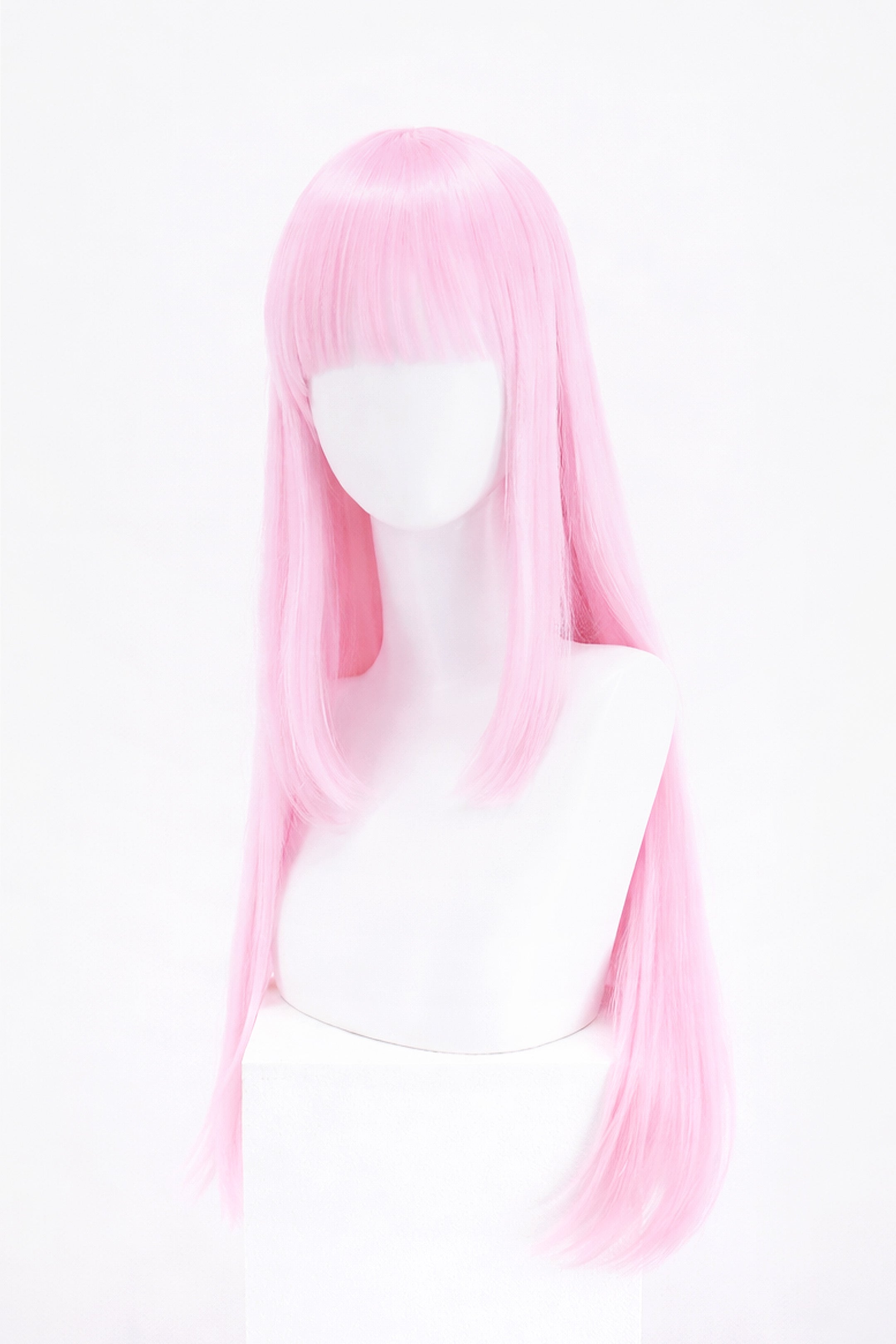 PINK WIG WITH BLUNT FRINGE