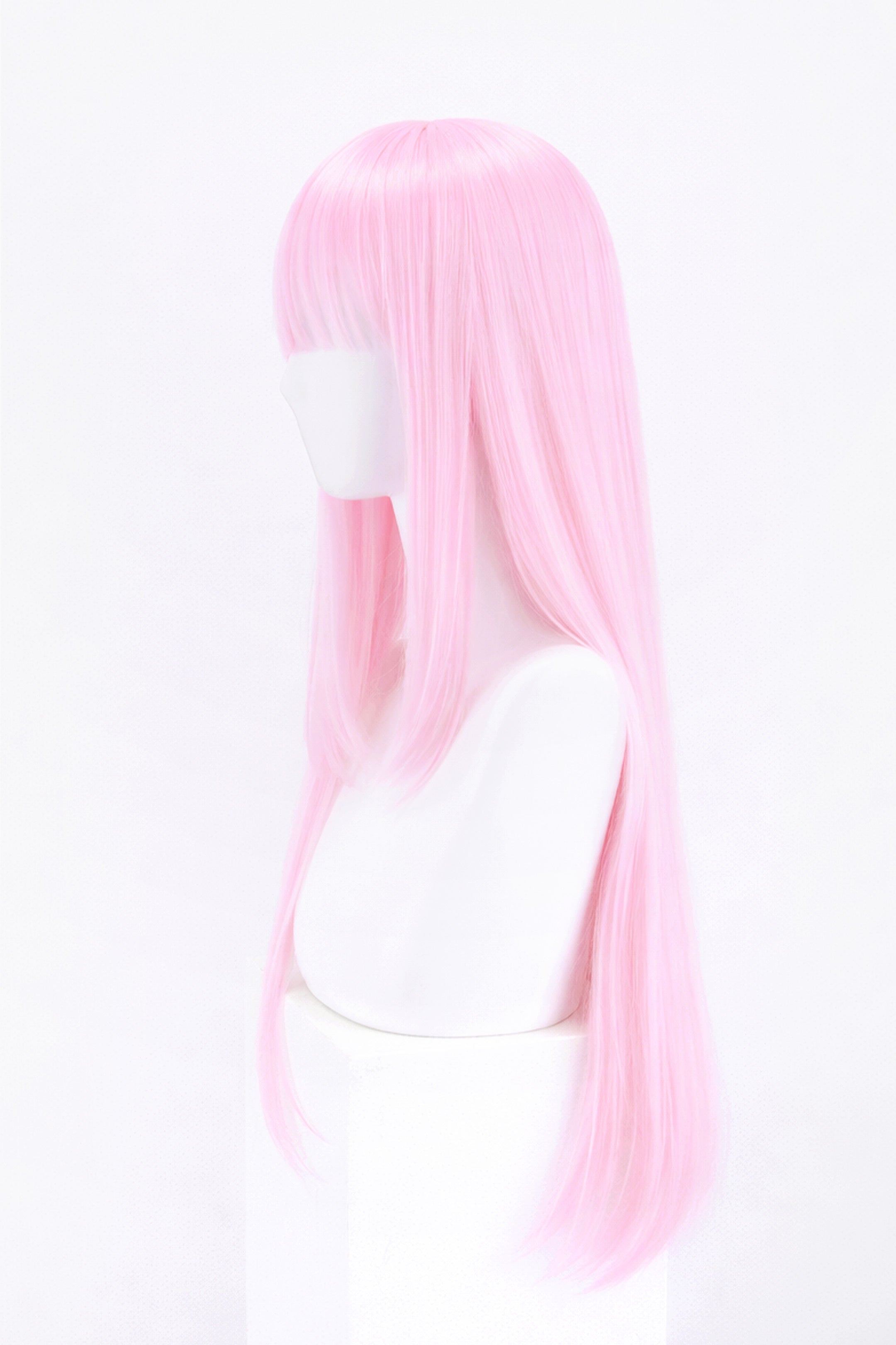 PINK WIG WITH BLUNT FRINGE