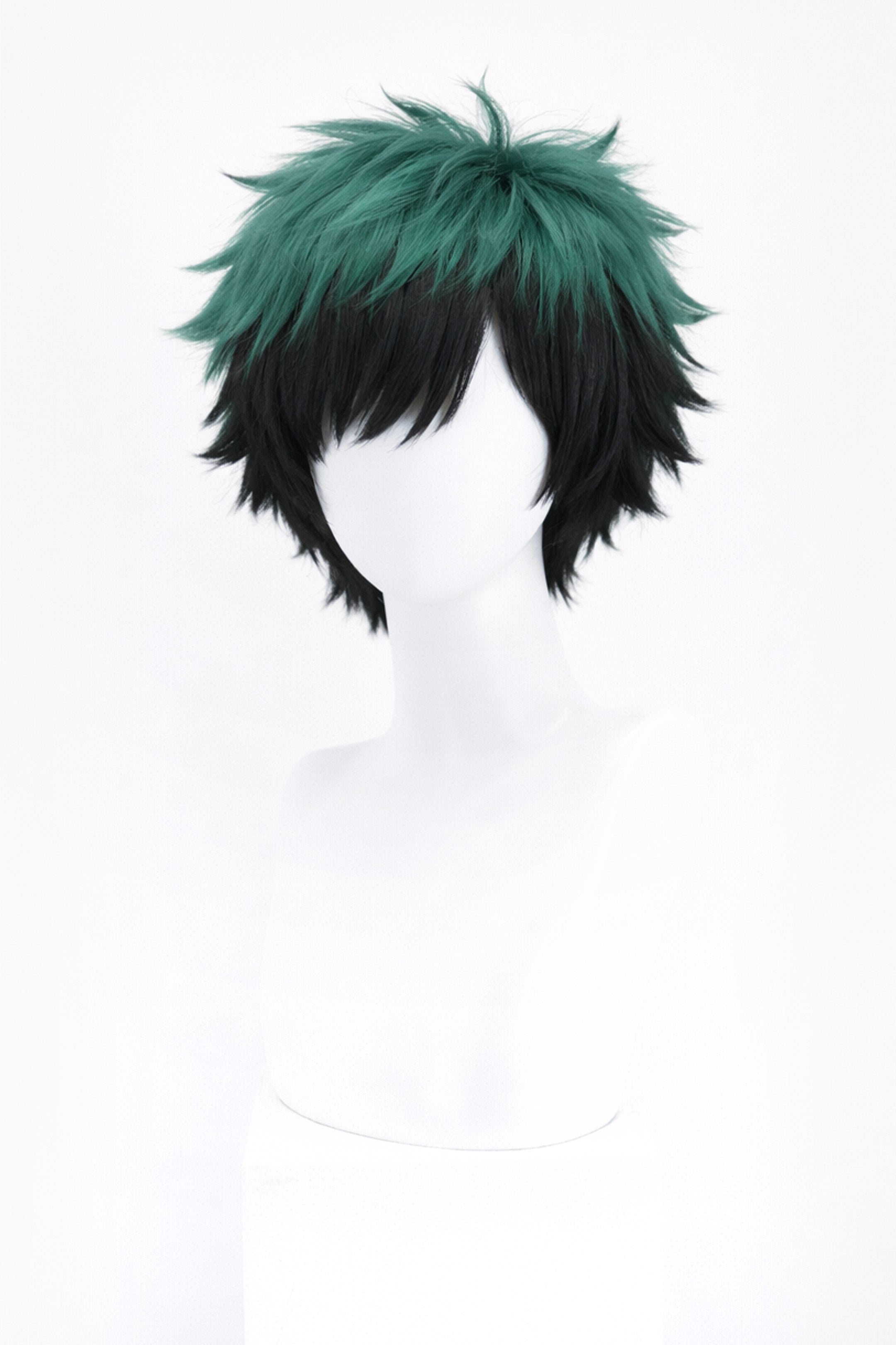 SHORT GREEN/BLACK WIG