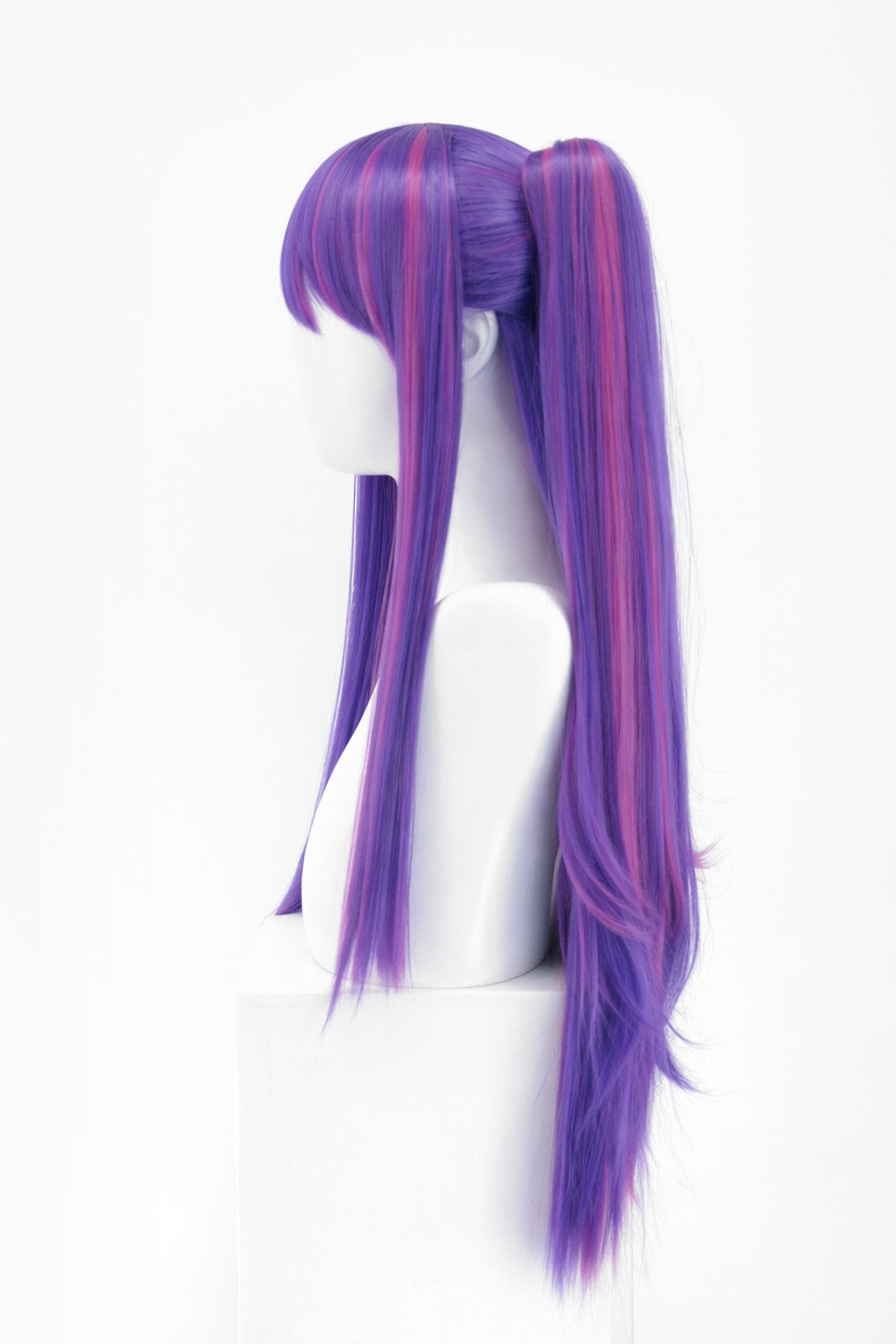 PERRUQUE LONGUE VIOLET/ROSE