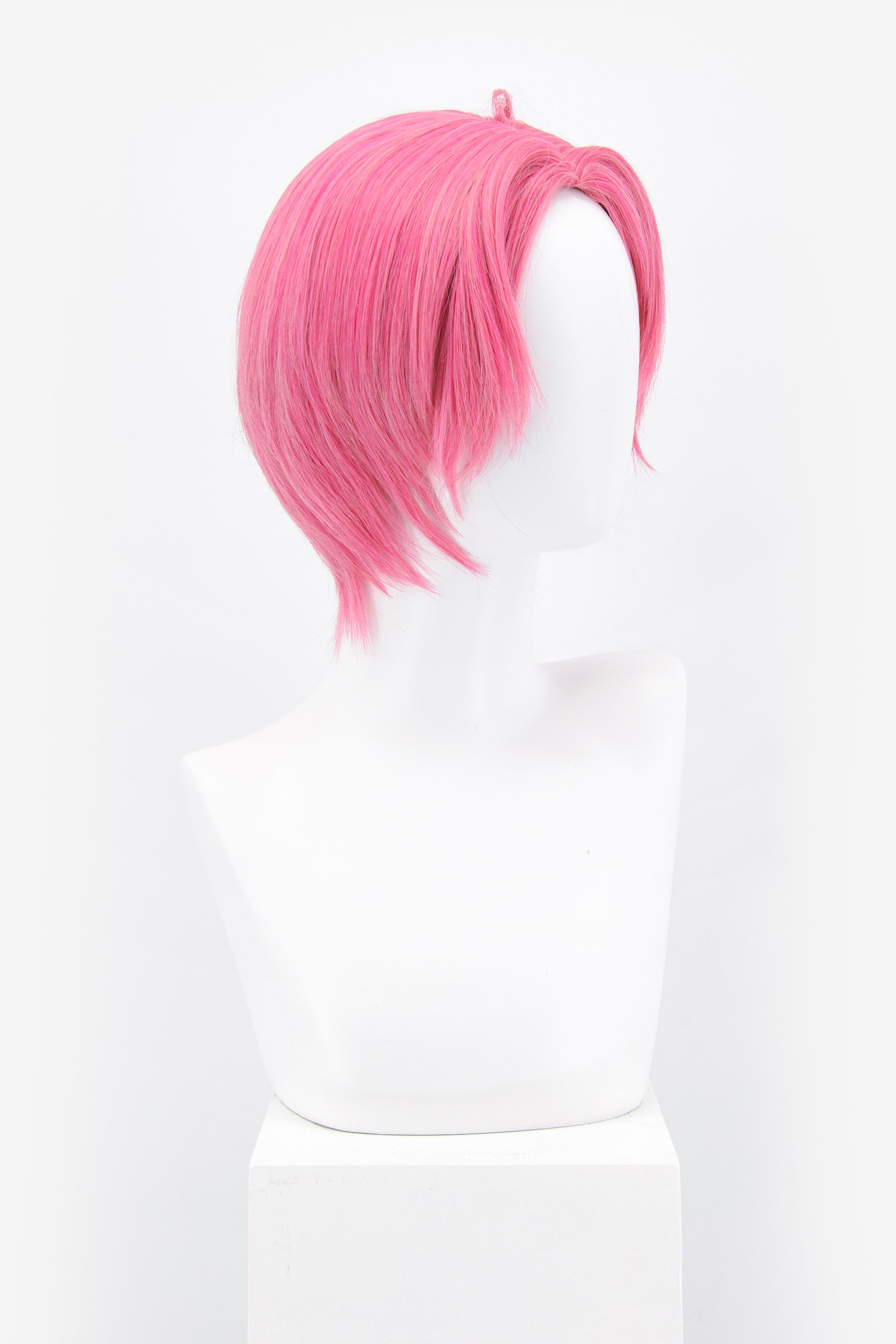 Fringeless Short Pink Wig