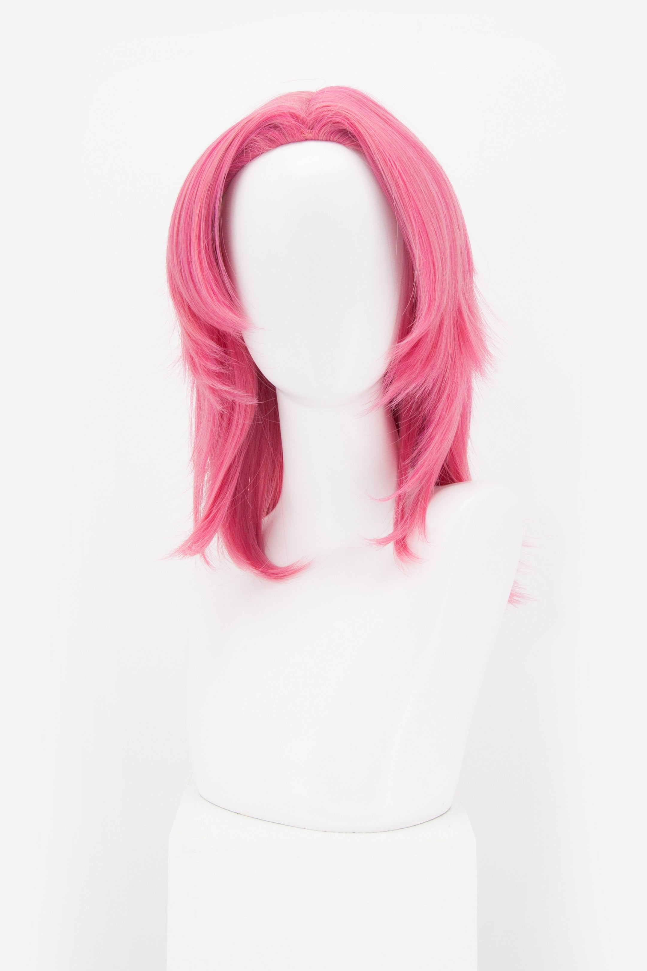 Fringeless Pink Wig