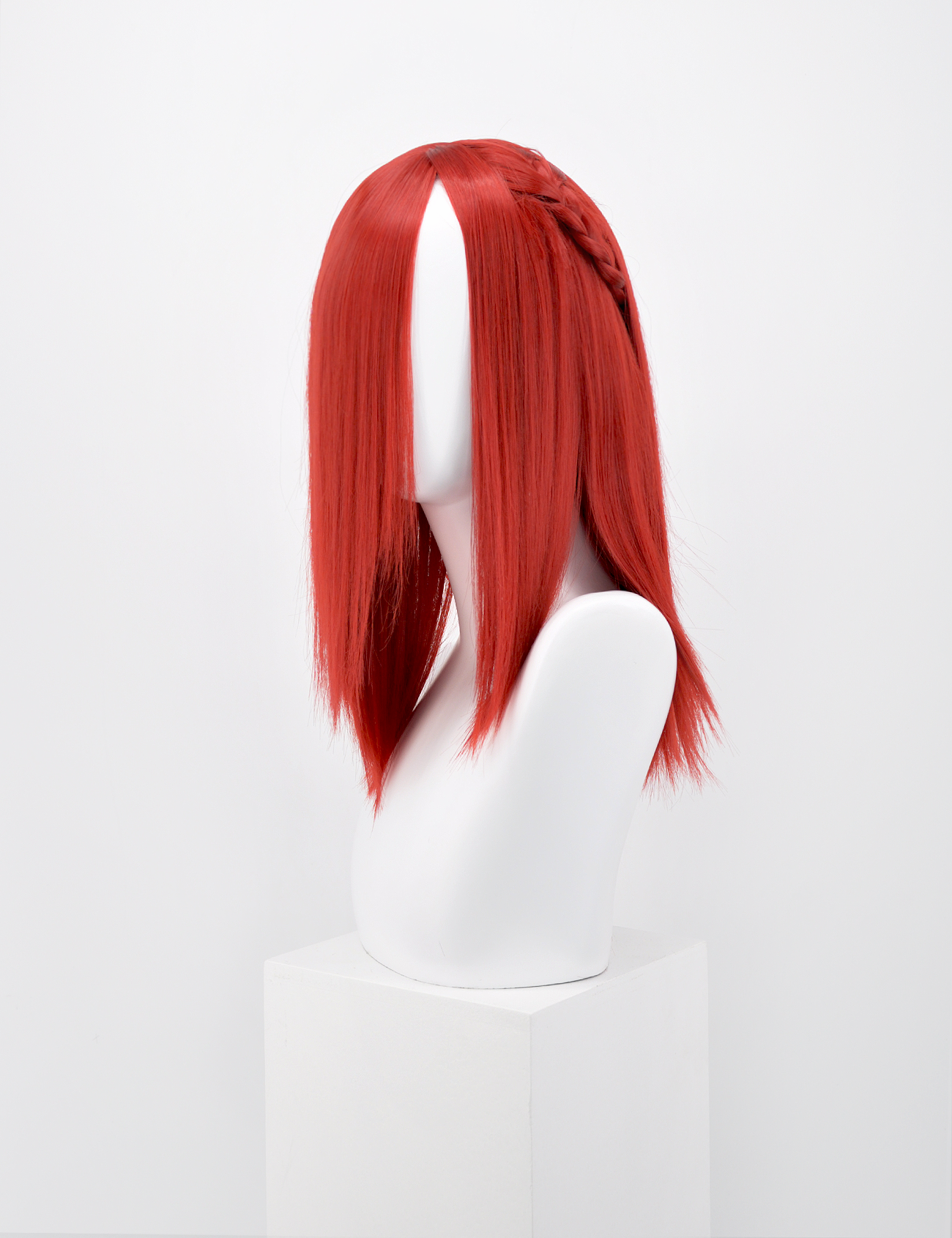 FRINGELESS RED WIG