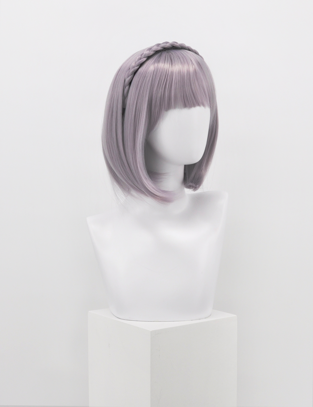 LIGHT PURPLE WIG WITH BRAIDED HEADBAND