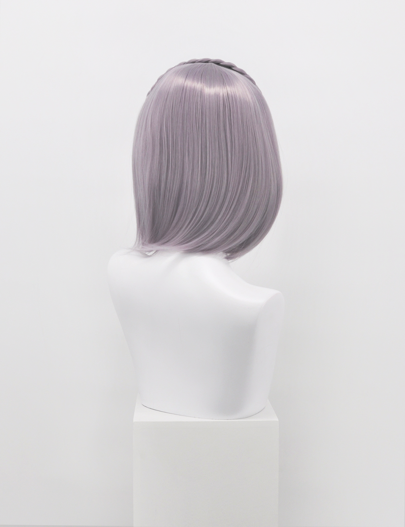 LIGHT PURPLE WIG WITH BRAIDED HEADBAND