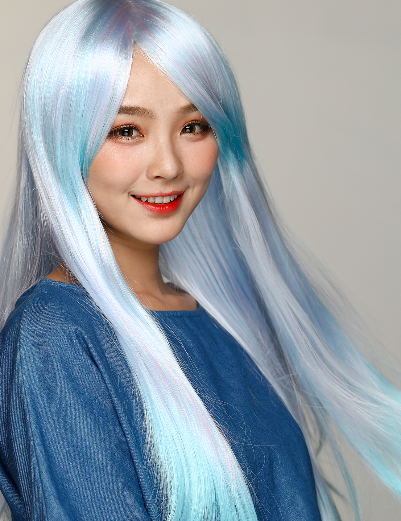 LONG WIG - CANDY/AQUA