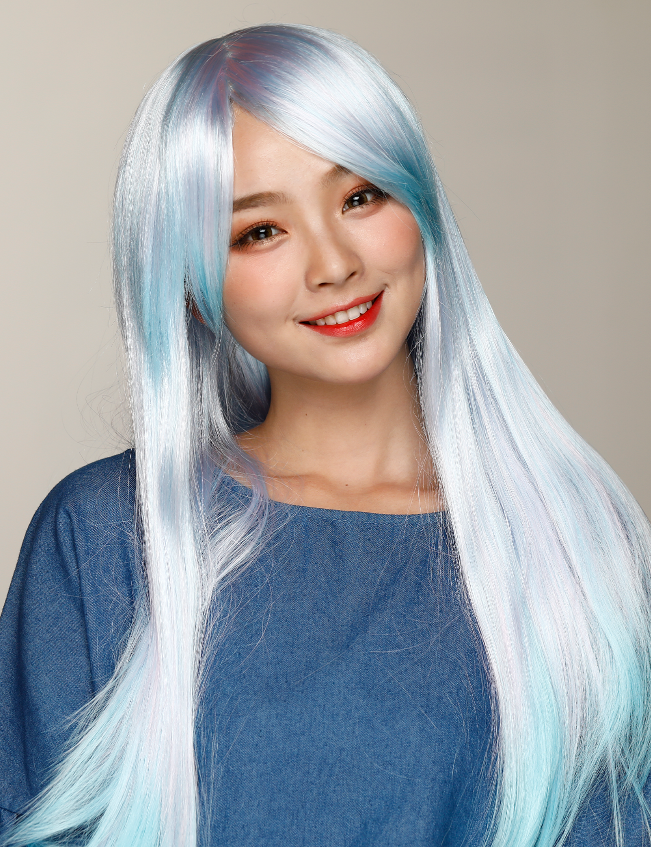 LONG WIG - CANDY/AQUA