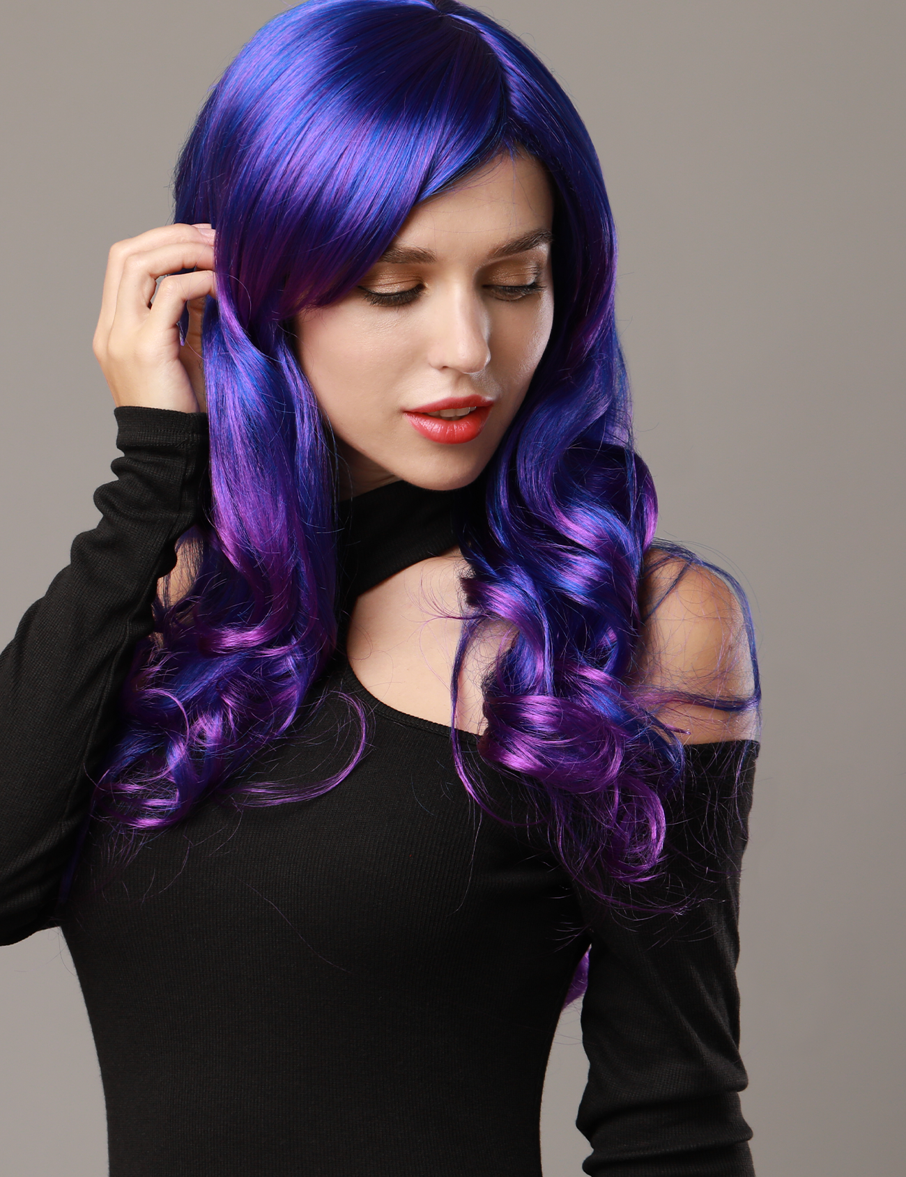 WAVY WIG - ROYAL BLUE/PURPLE