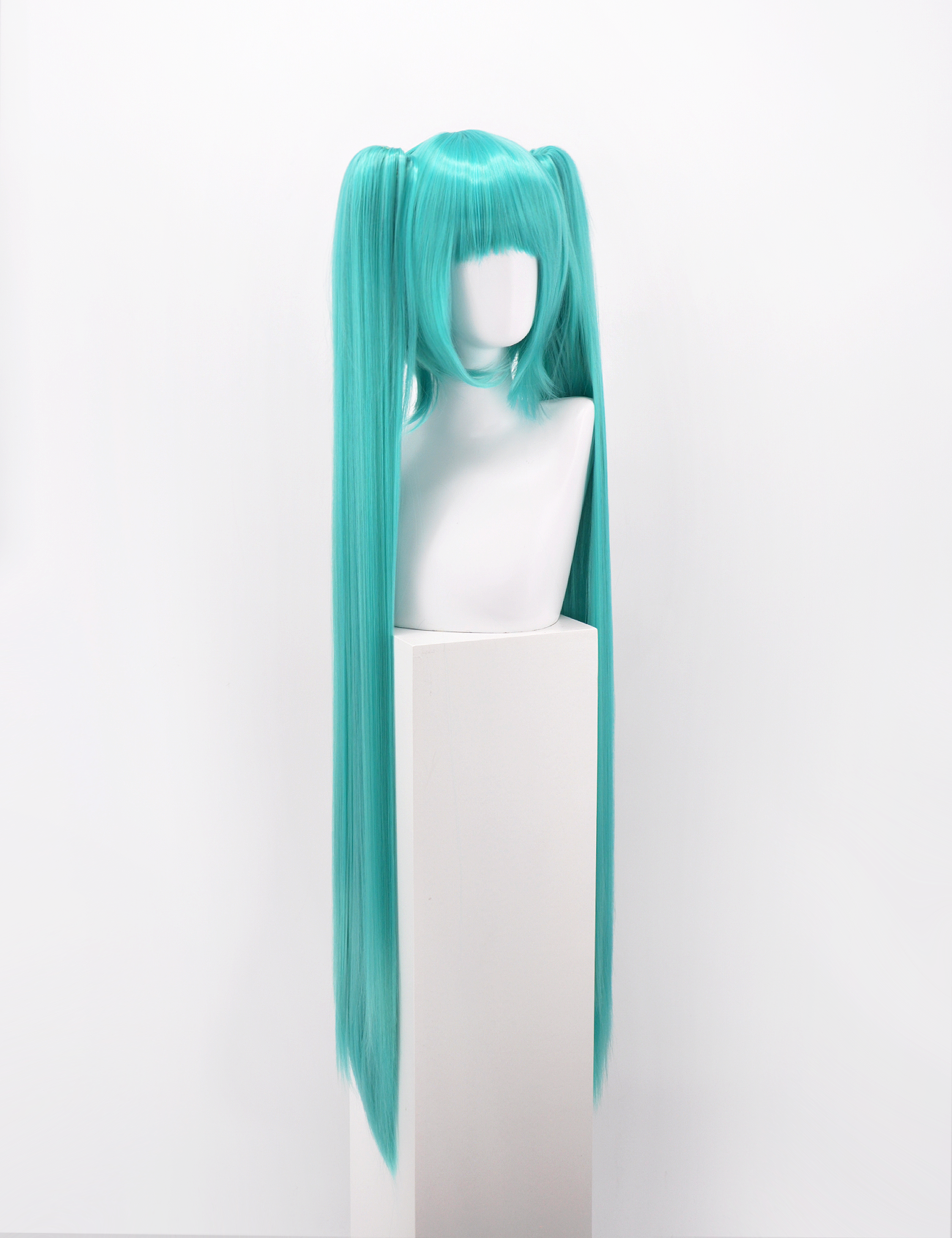 AQUA GREEN WIG WITH EXTRA LONG PONYTAILS