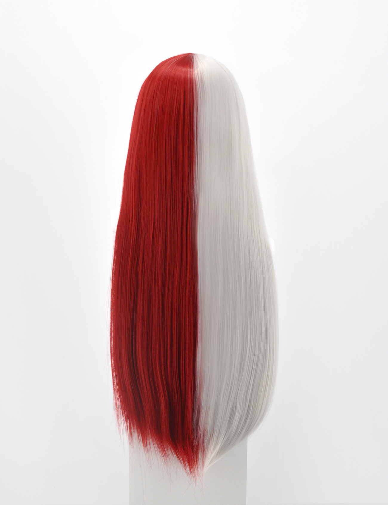 SILVER/RED LONG WIG