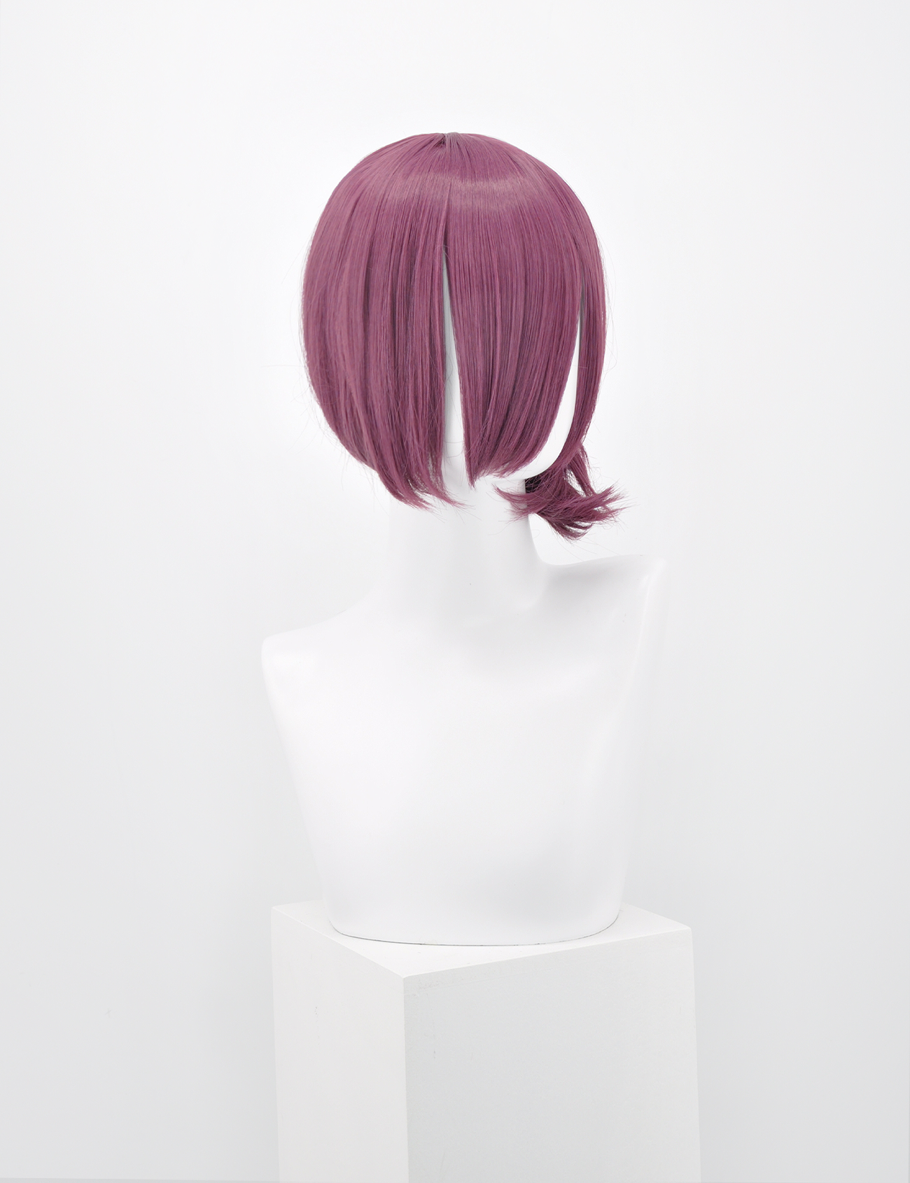 PURPLE WIG WITH BUN