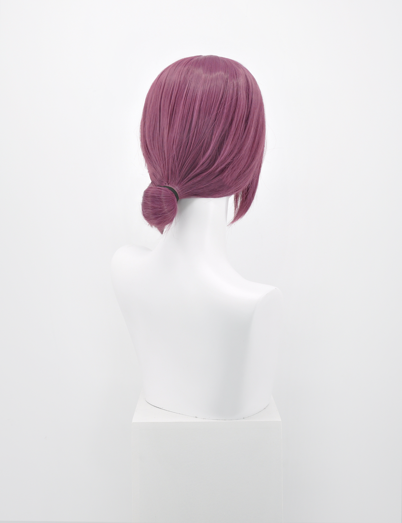 PURPLE WIG WITH BUN