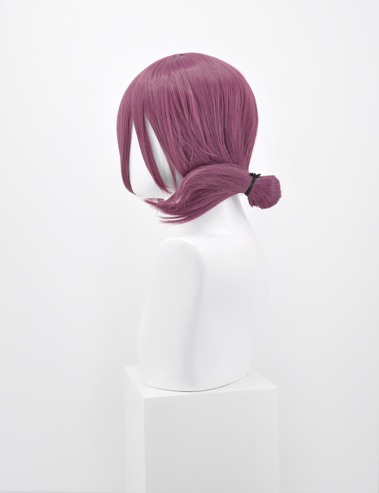 PURPLE WIG WITH BUN