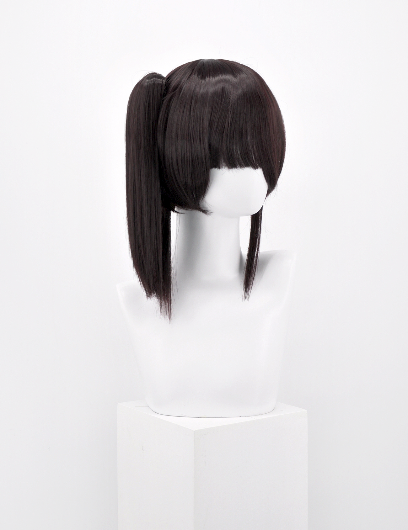 BLACK WIG WITH SIDE TIE