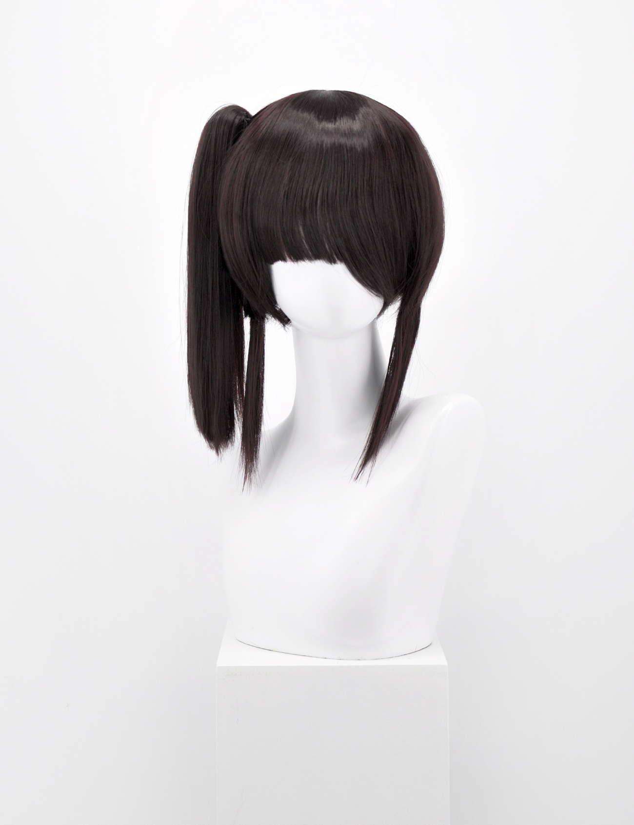 BLACK WIG WITH SIDE TIE