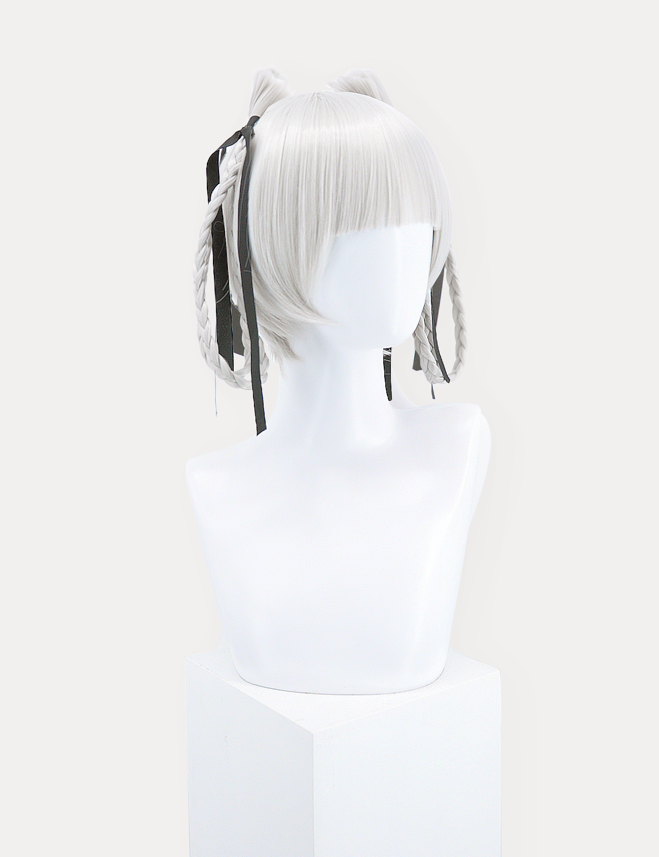 GREY WIG WITH BRAIDS