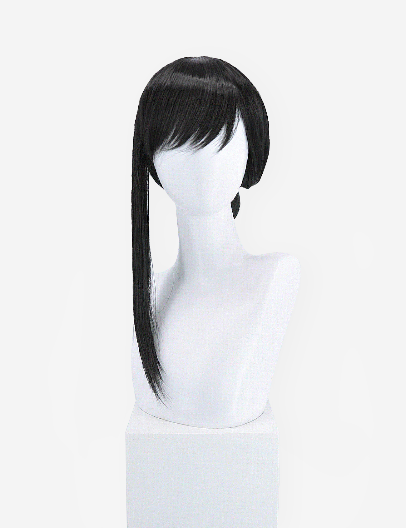 BLACK WIG WITH BUN