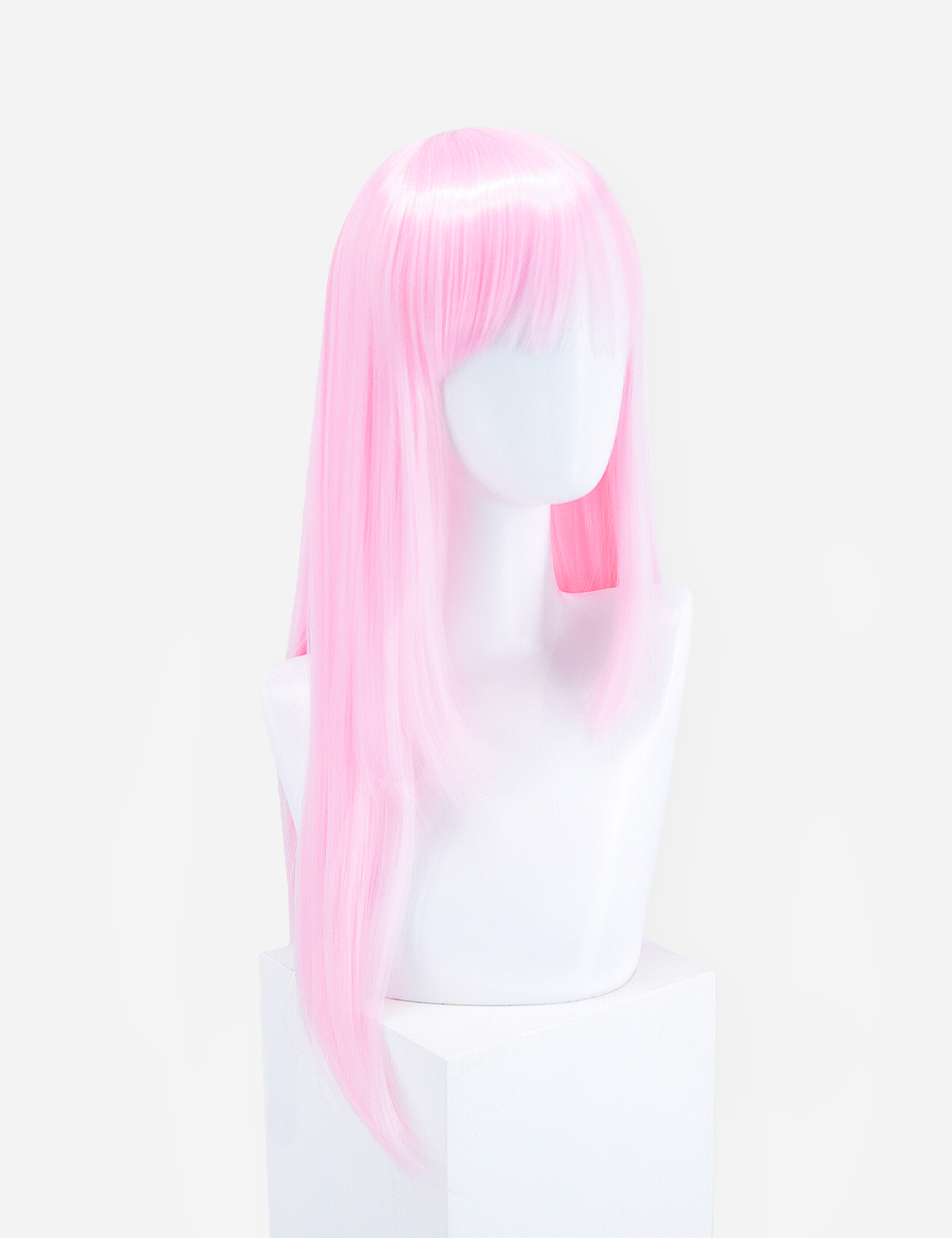 PINK WIG WITH BLUNT FRINGE