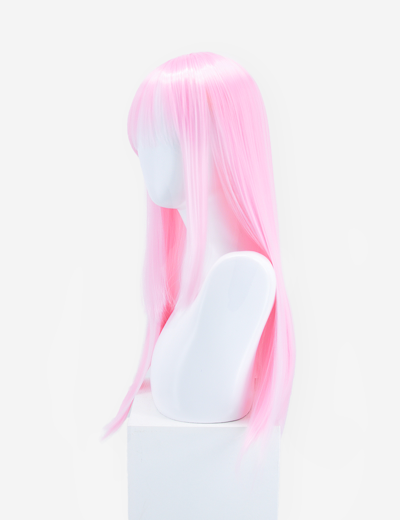 PINK WIG WITH BLUNT FRINGE