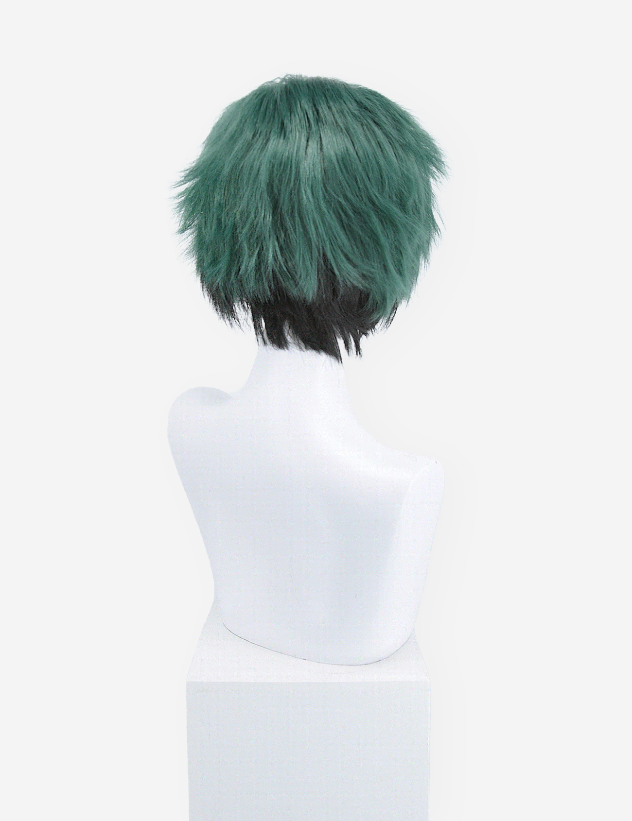 SHORT GREEN/BLACK WIG