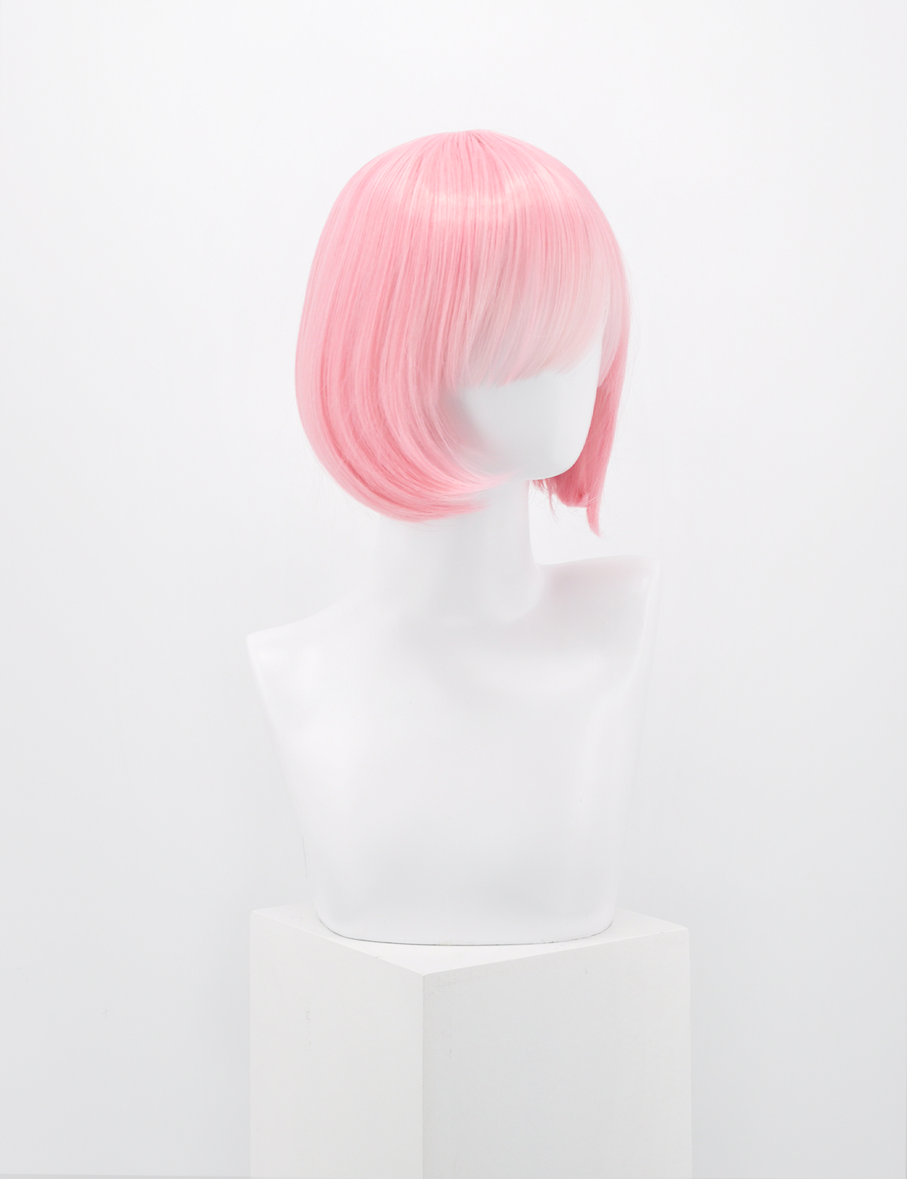 SHORT PINK WIG WITH FRINGE