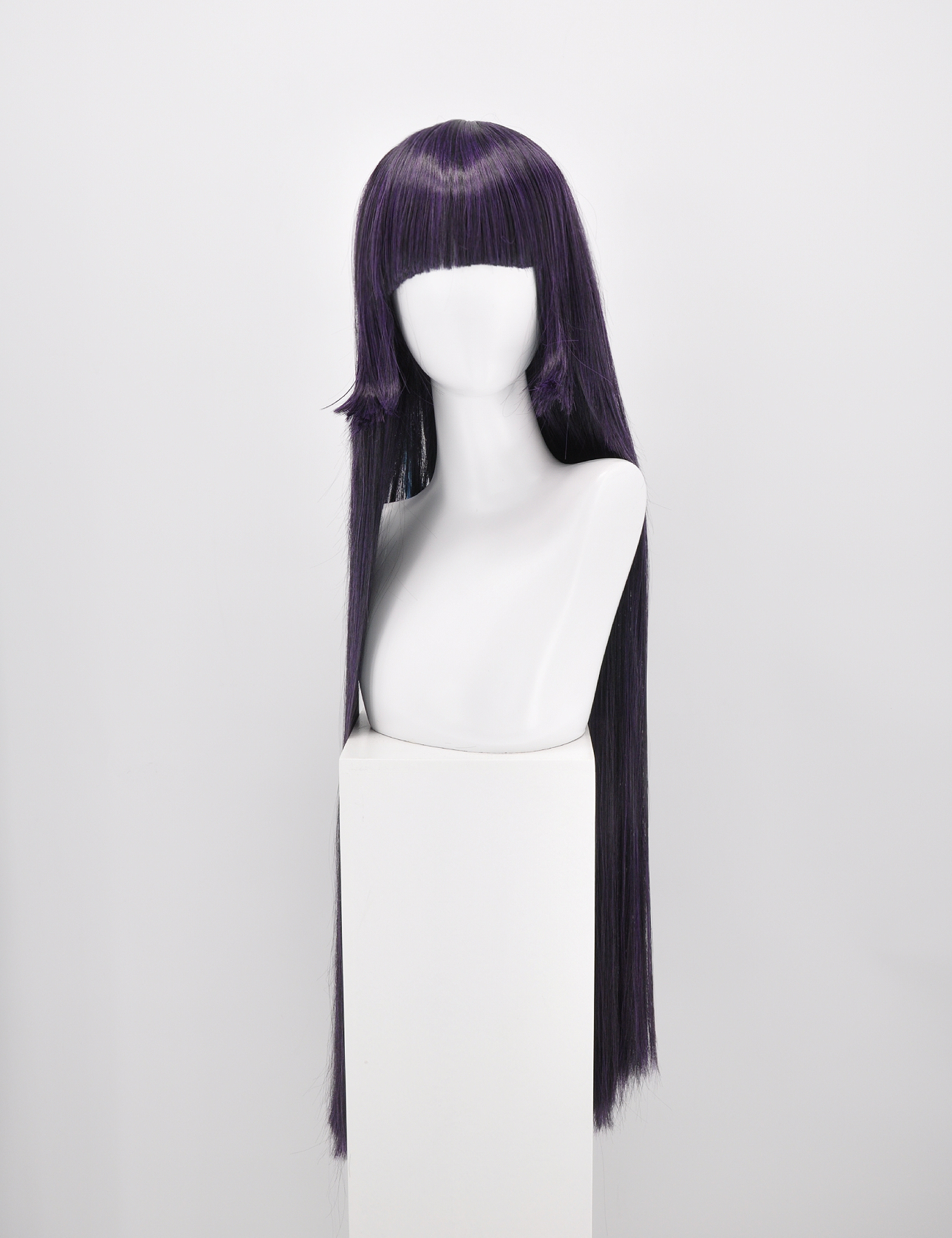 DARK PURPLE WIG WITH STRAIGHT FRINGE