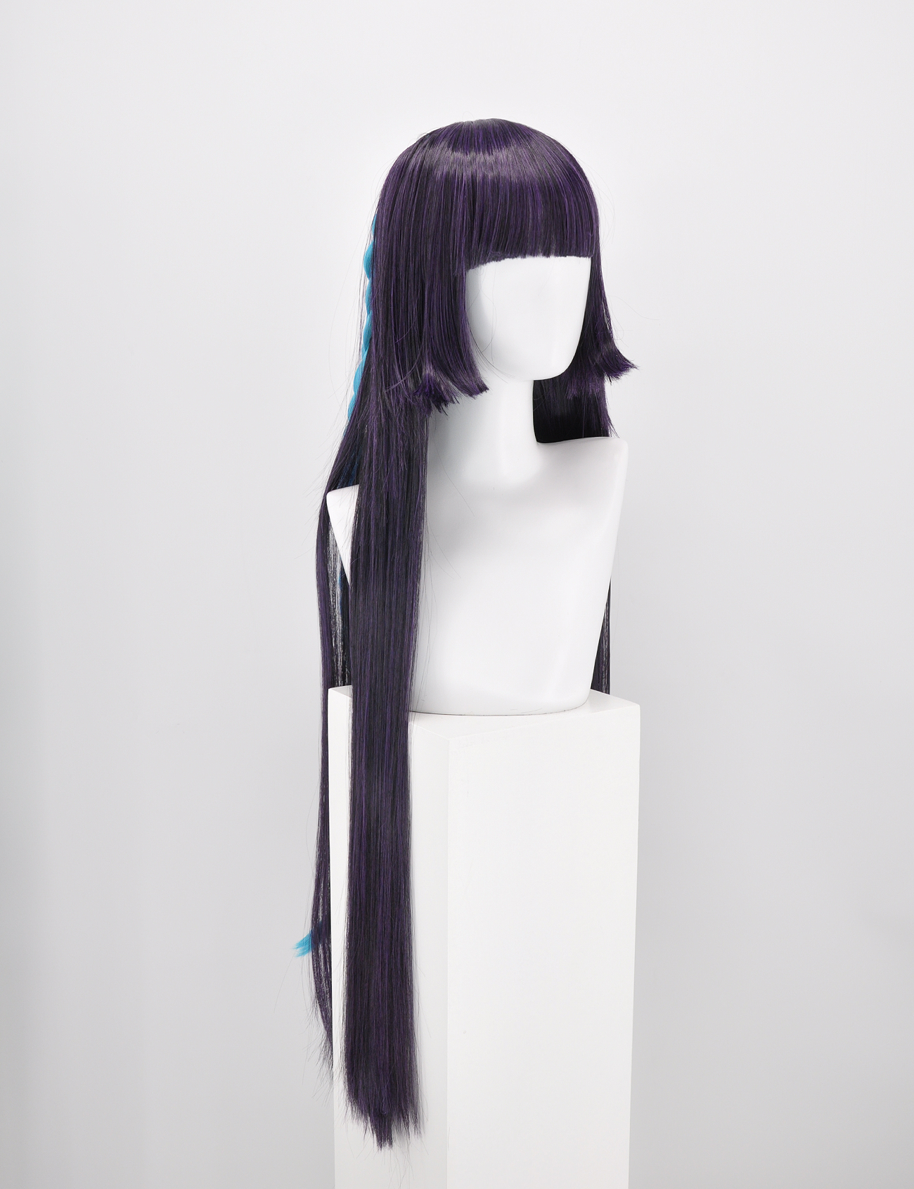 DARK PURPLE WIG WITH STRAIGHT FRINGE