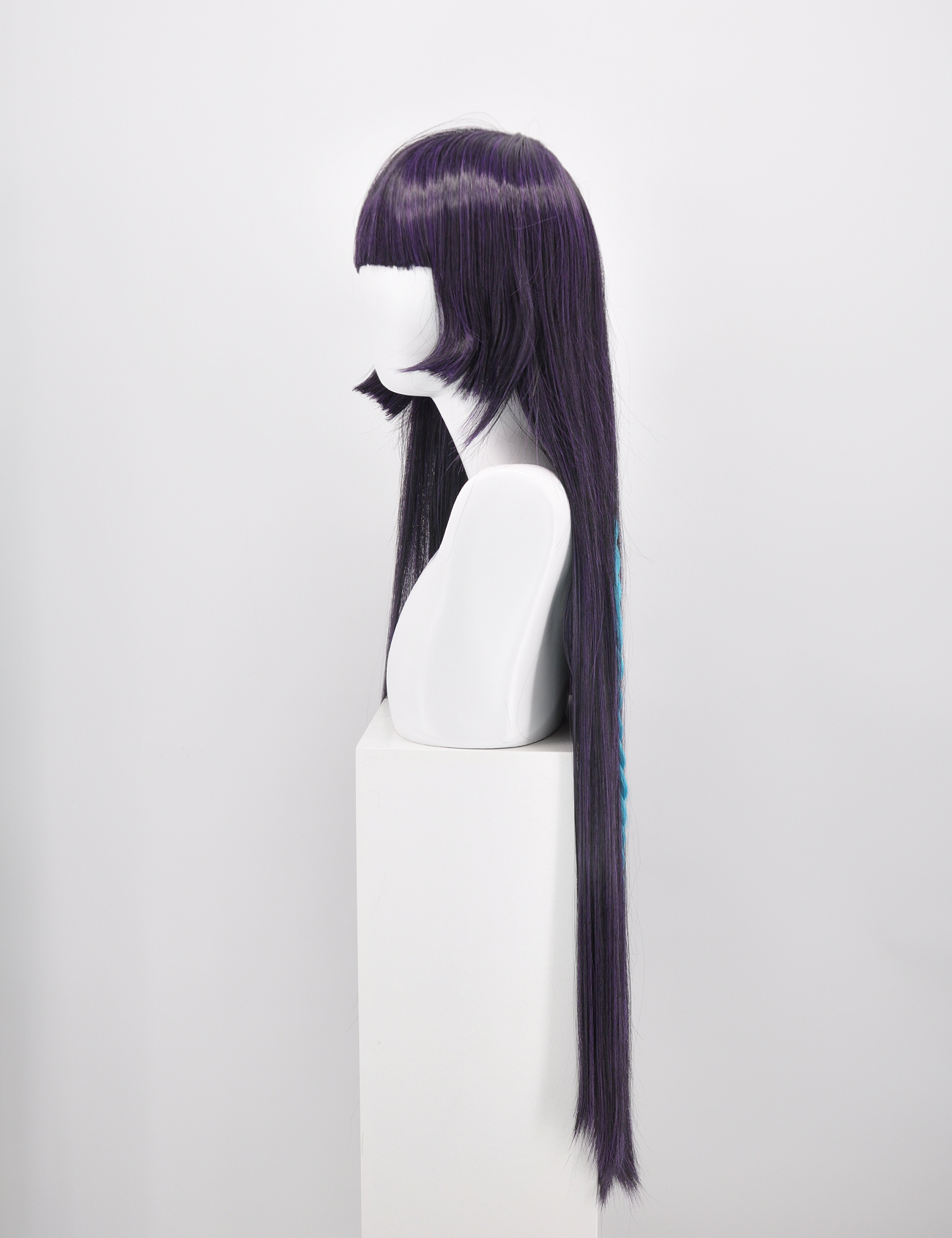 DARK PURPLE WIG WITH STRAIGHT FRINGE