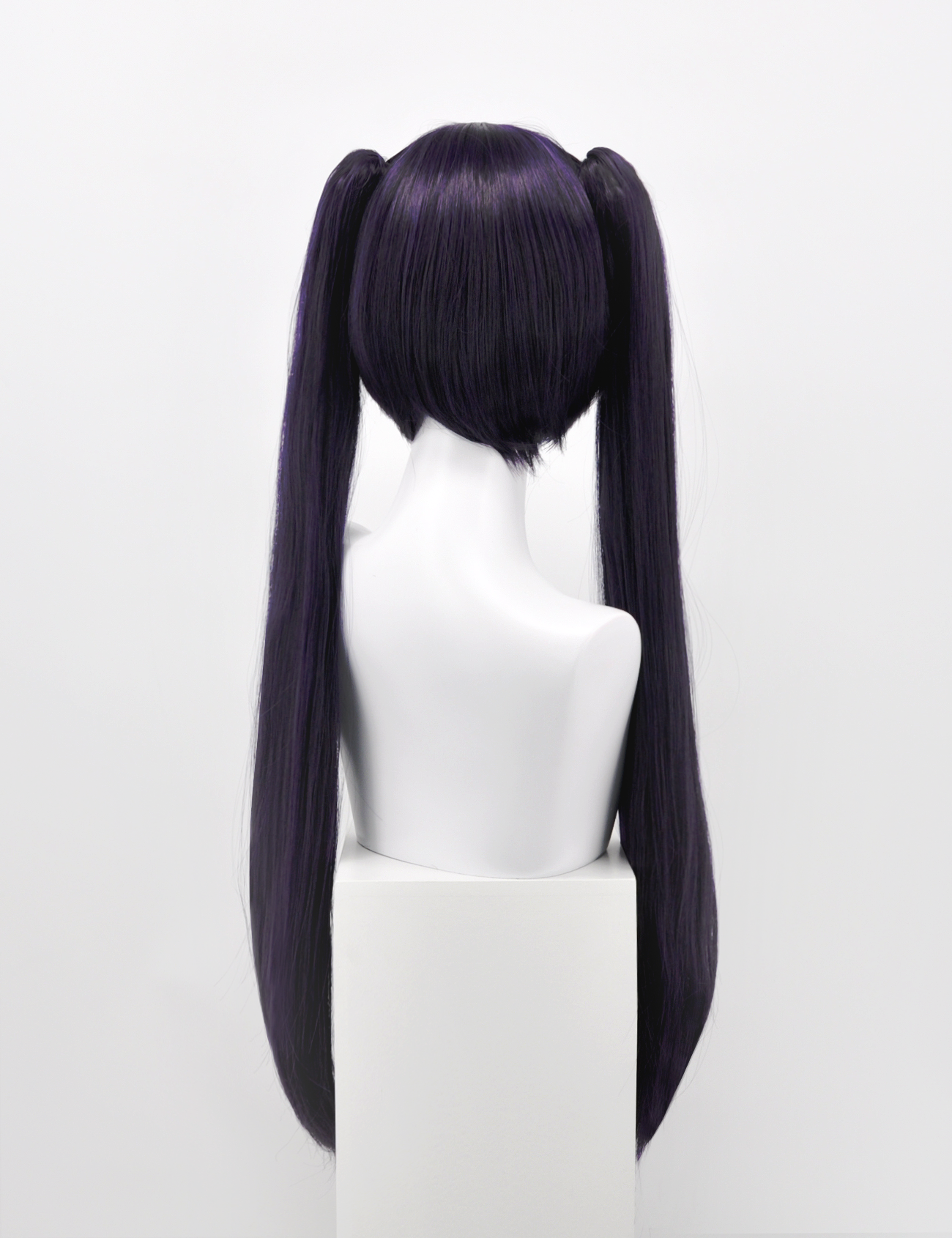 DUNKELPURPUR WIG MIT PONYS