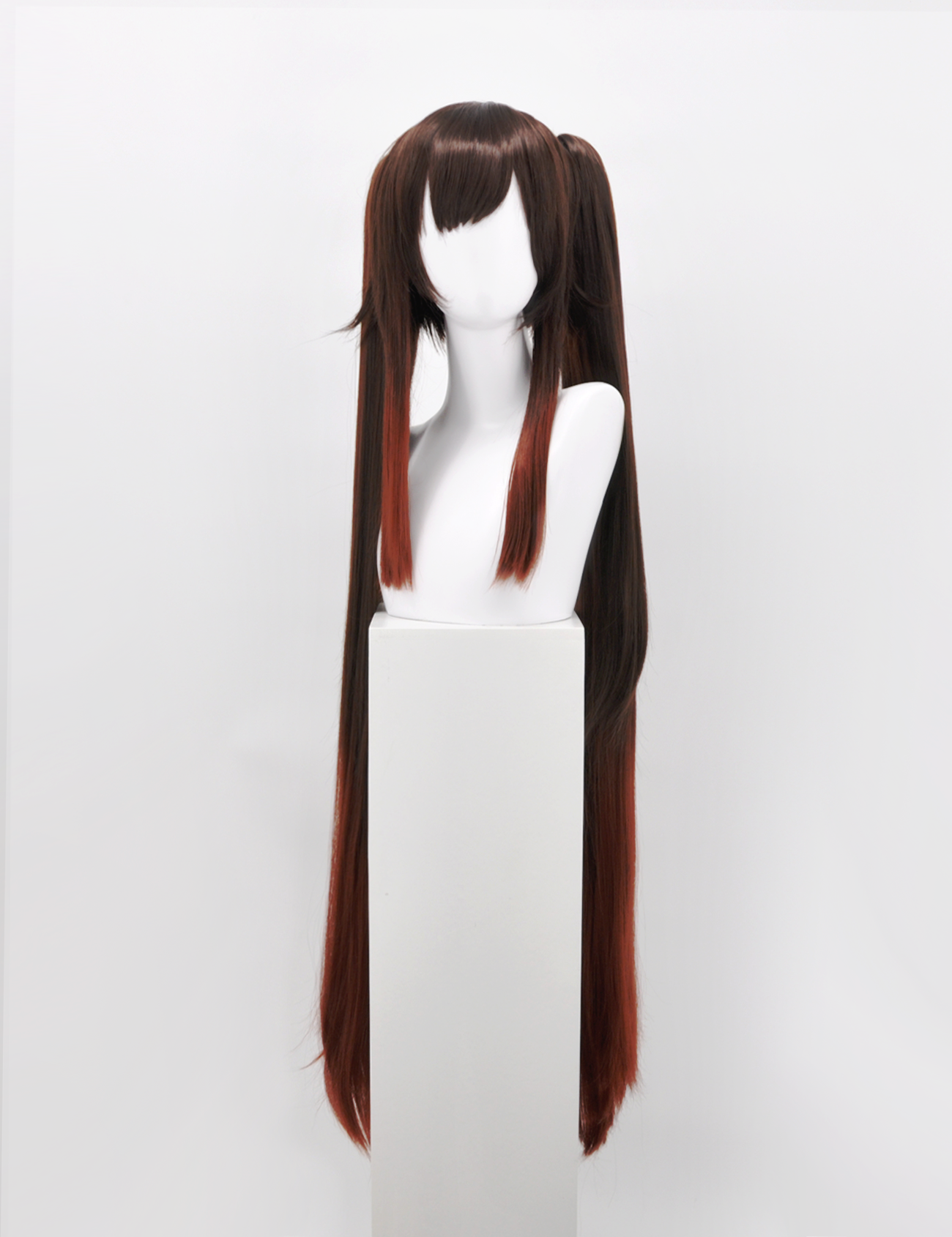 LONG BROWN/ORANGE WIG WITH CLIPS