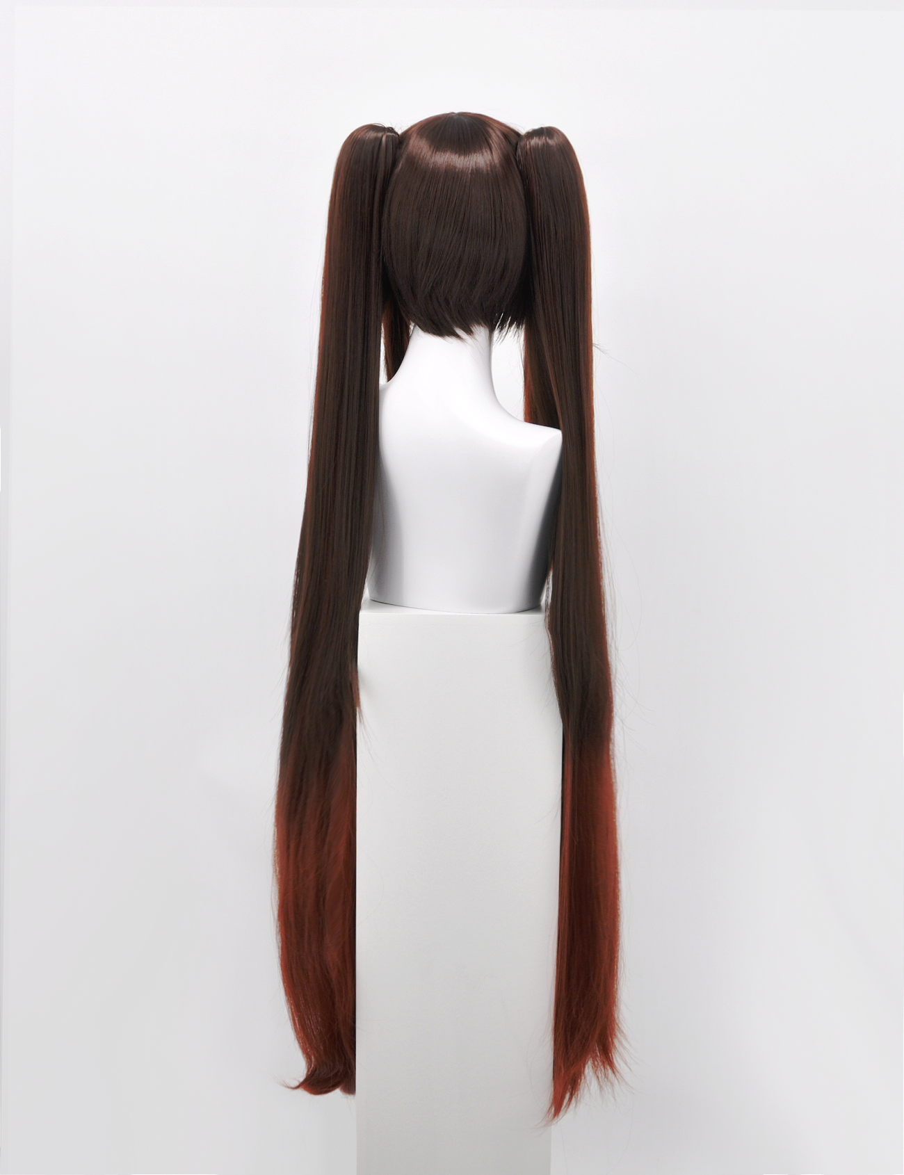 LONG BROWN/ORANGE WIG WITH CLIPS