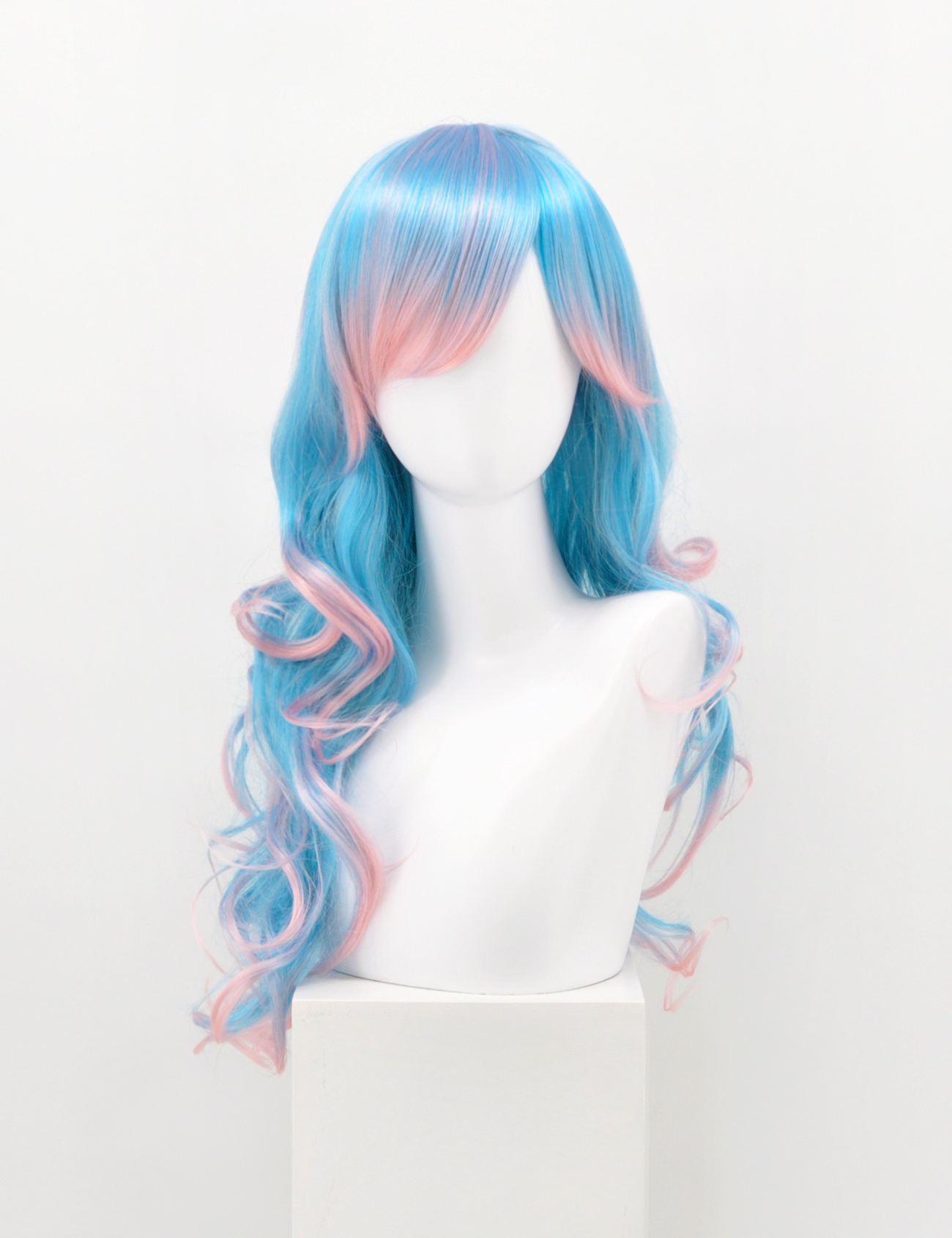 WAVY WIG - AZURE/PEACH