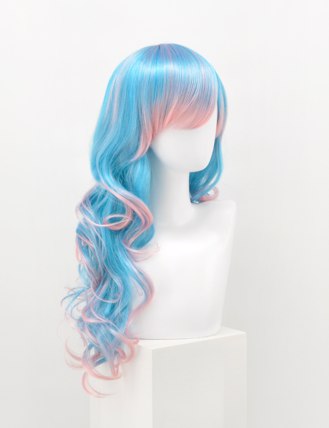 WAVY WIG - AZURE/PEACH