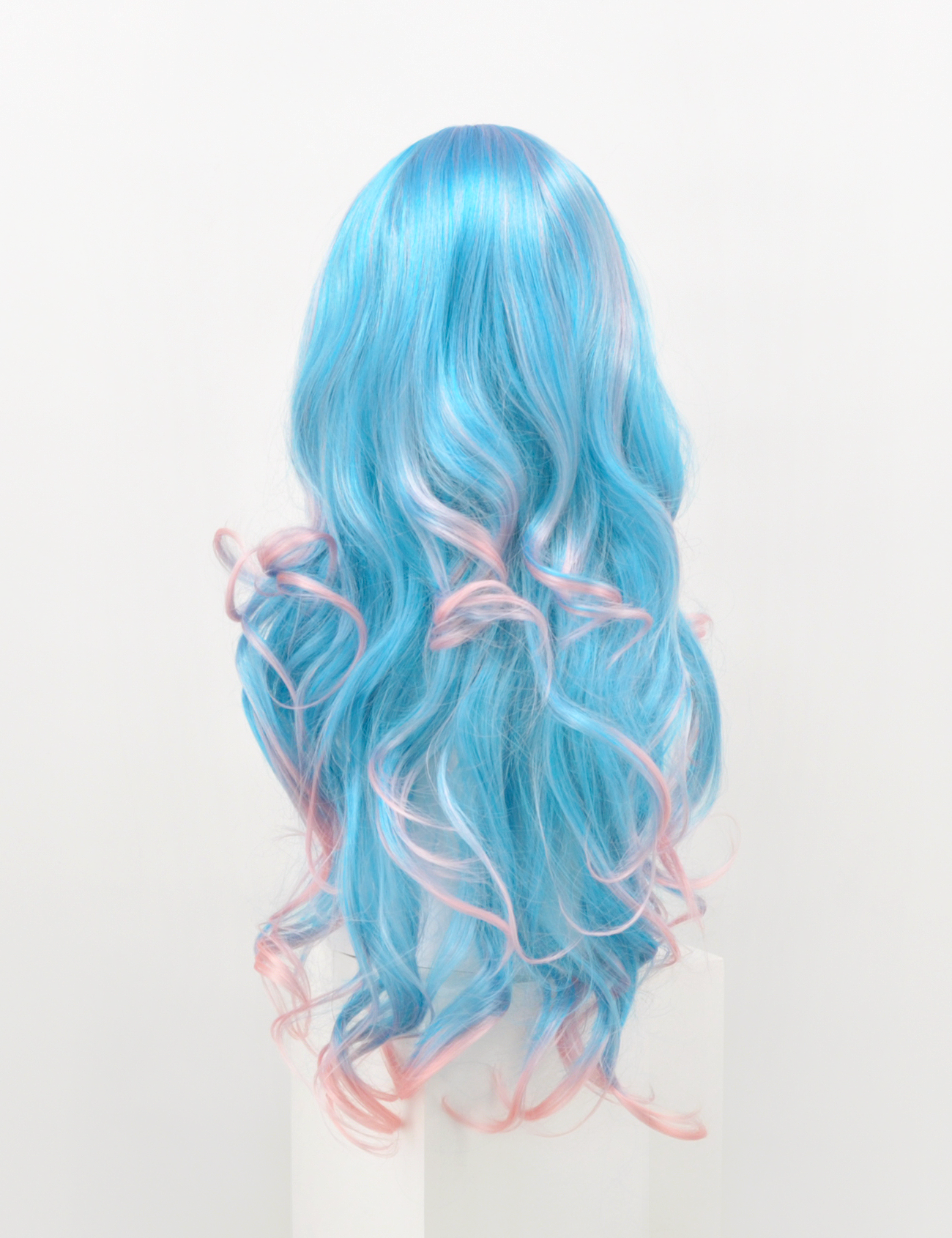 WAVY WIG - AZURE/PEACH