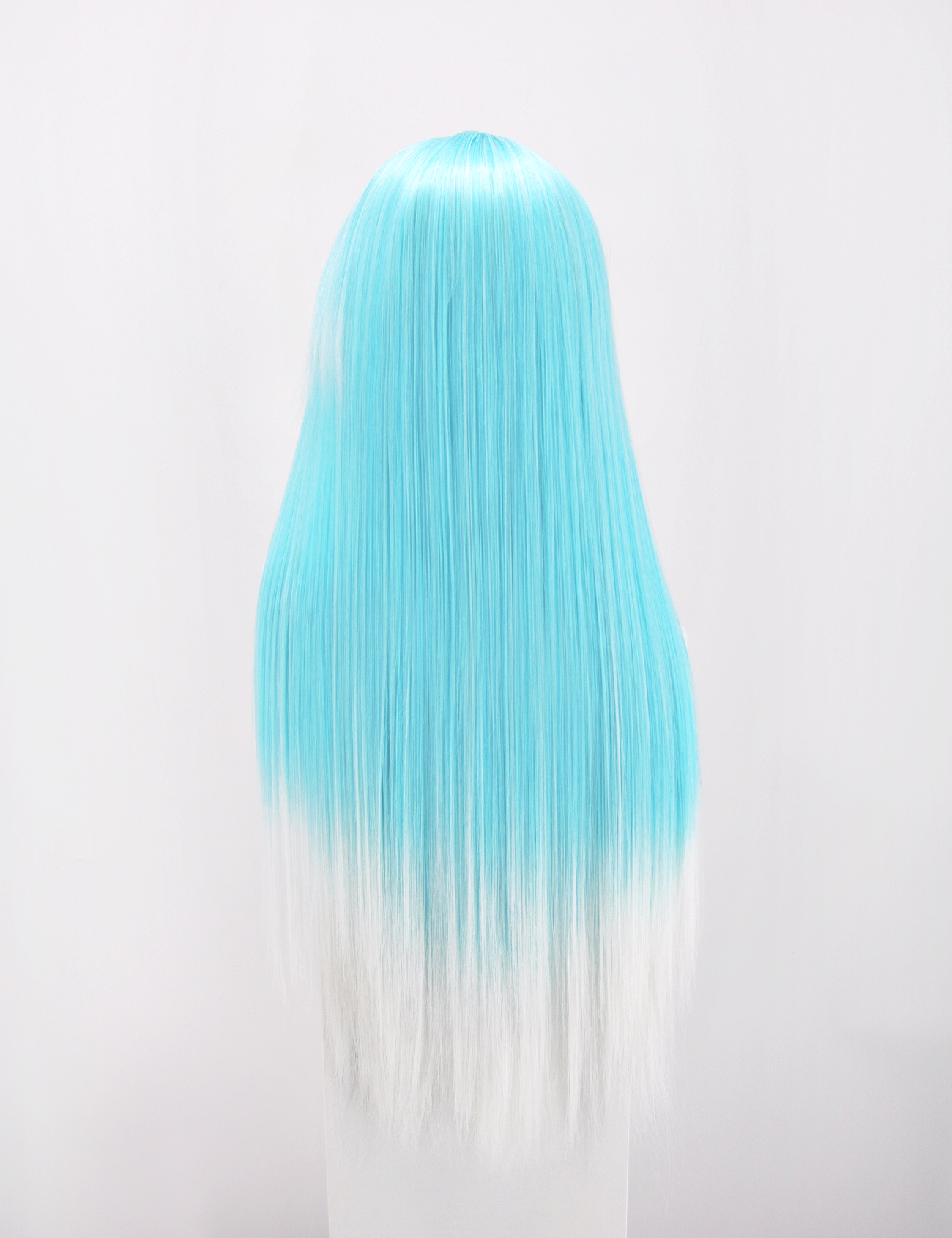 LONG WIG - AQUA/WHITE