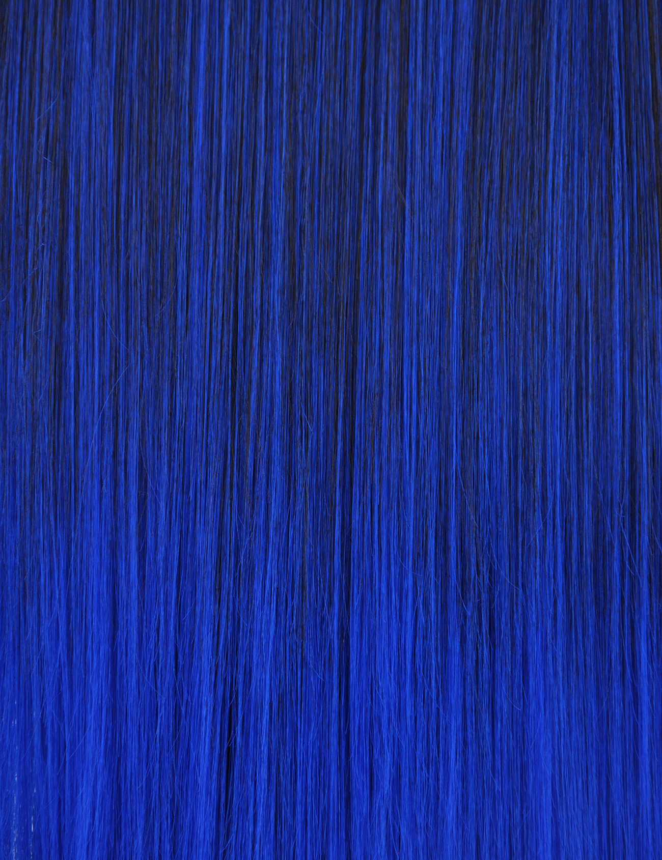 LONG WIG - BLACK/ROYAL BLUE