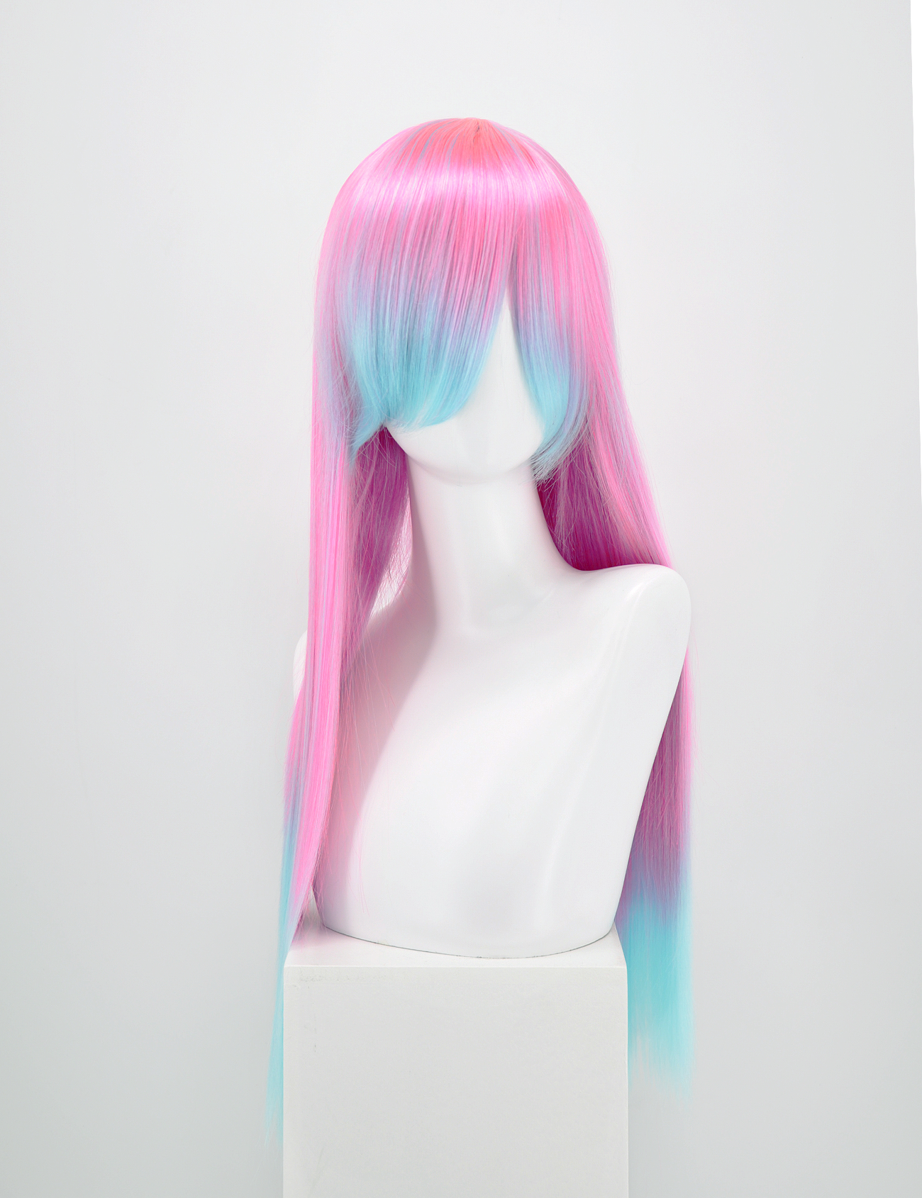 LONG WIG - FUCHSIA/AQUA