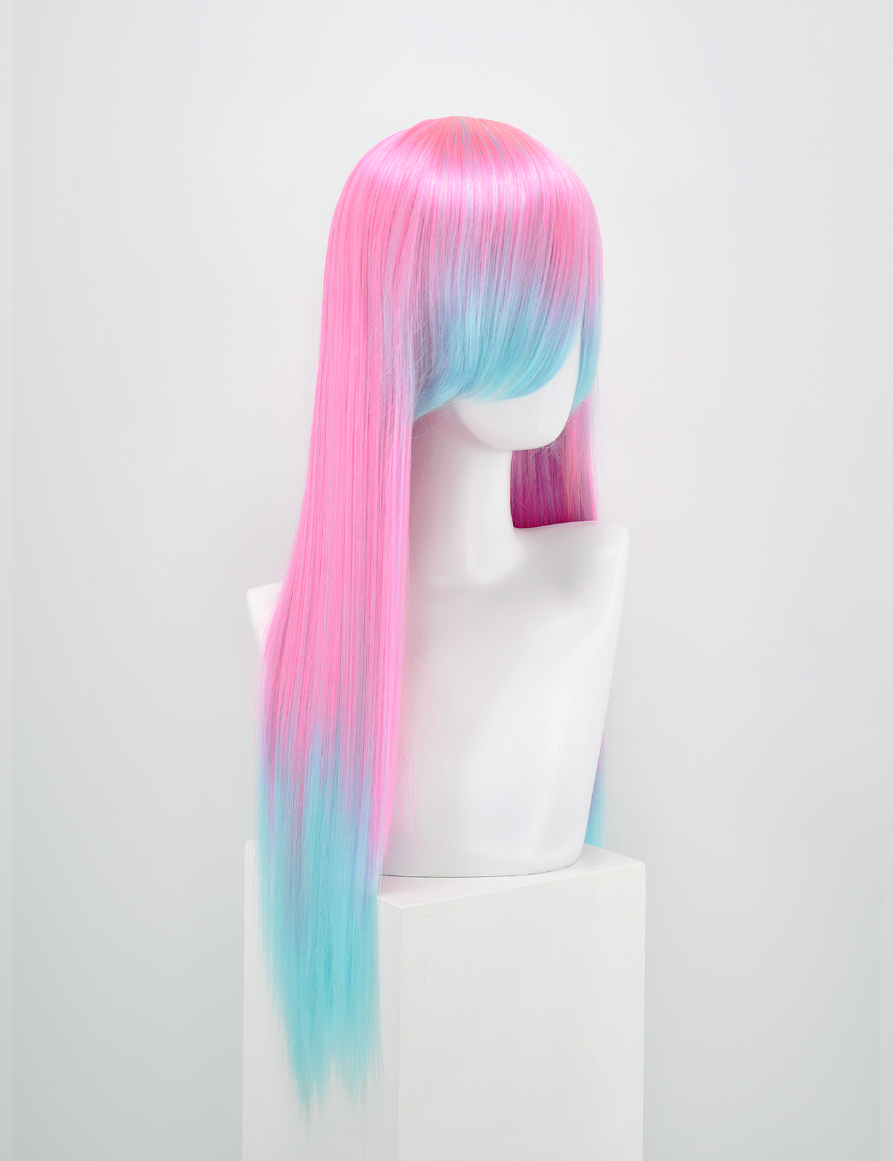 LONG WIG - FUCHSIA/AQUA