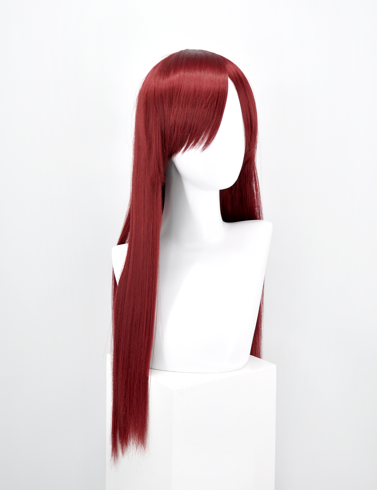 LONG WIG - BURGUNDY RED