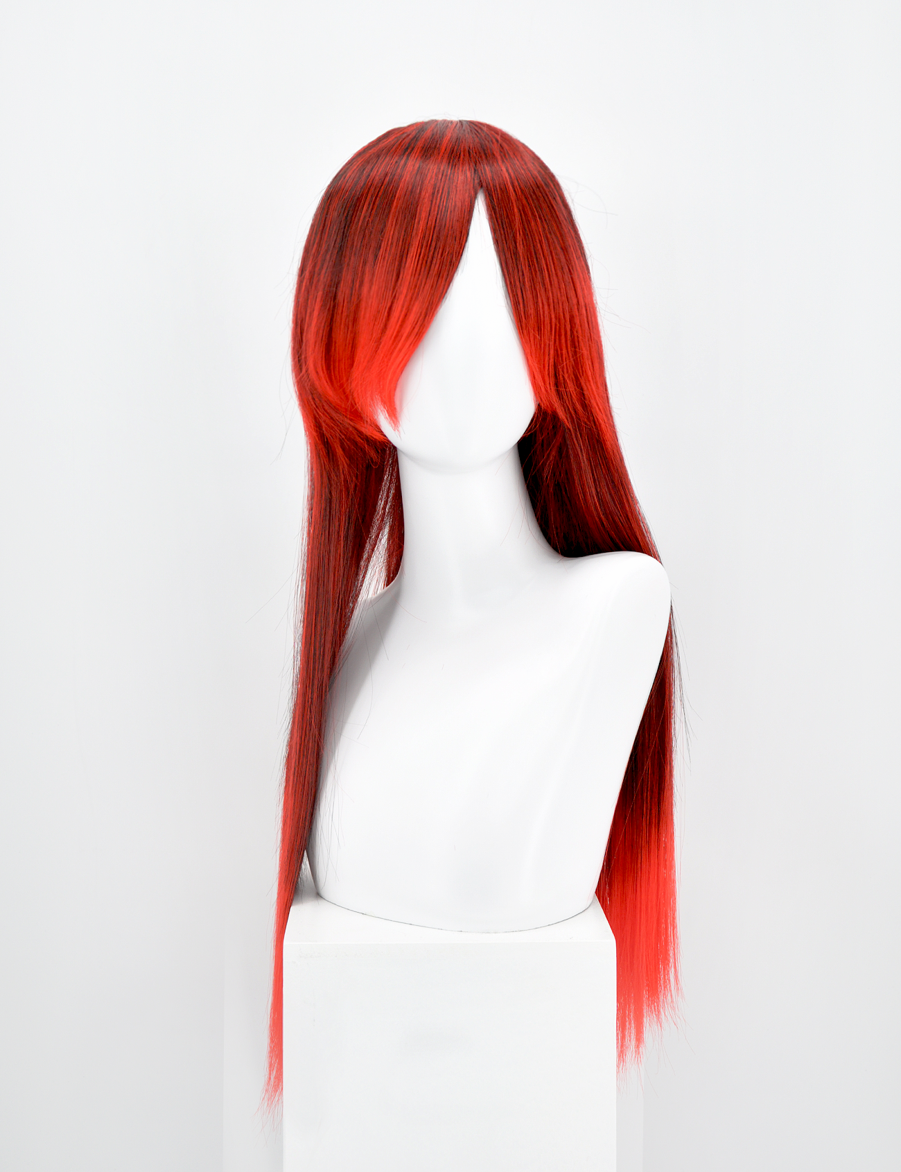 LONG WIG - BLACK/RED