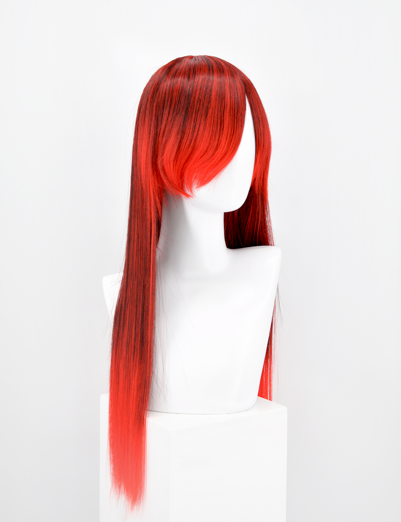 LONG WIG - BLACK/RED