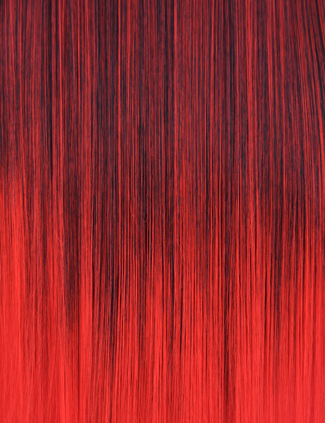 LONG WIG - BLACK/RED