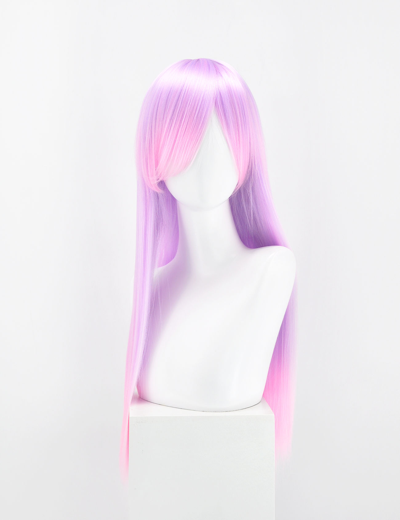 LONG WIG - LINEN GREY/CANDY