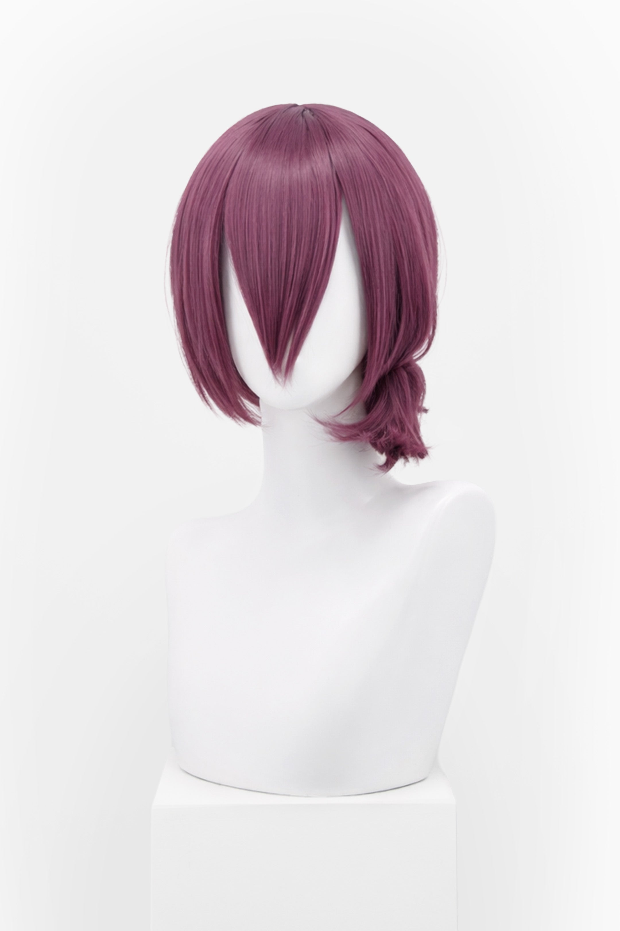 PURPLE WIG WITH BUN