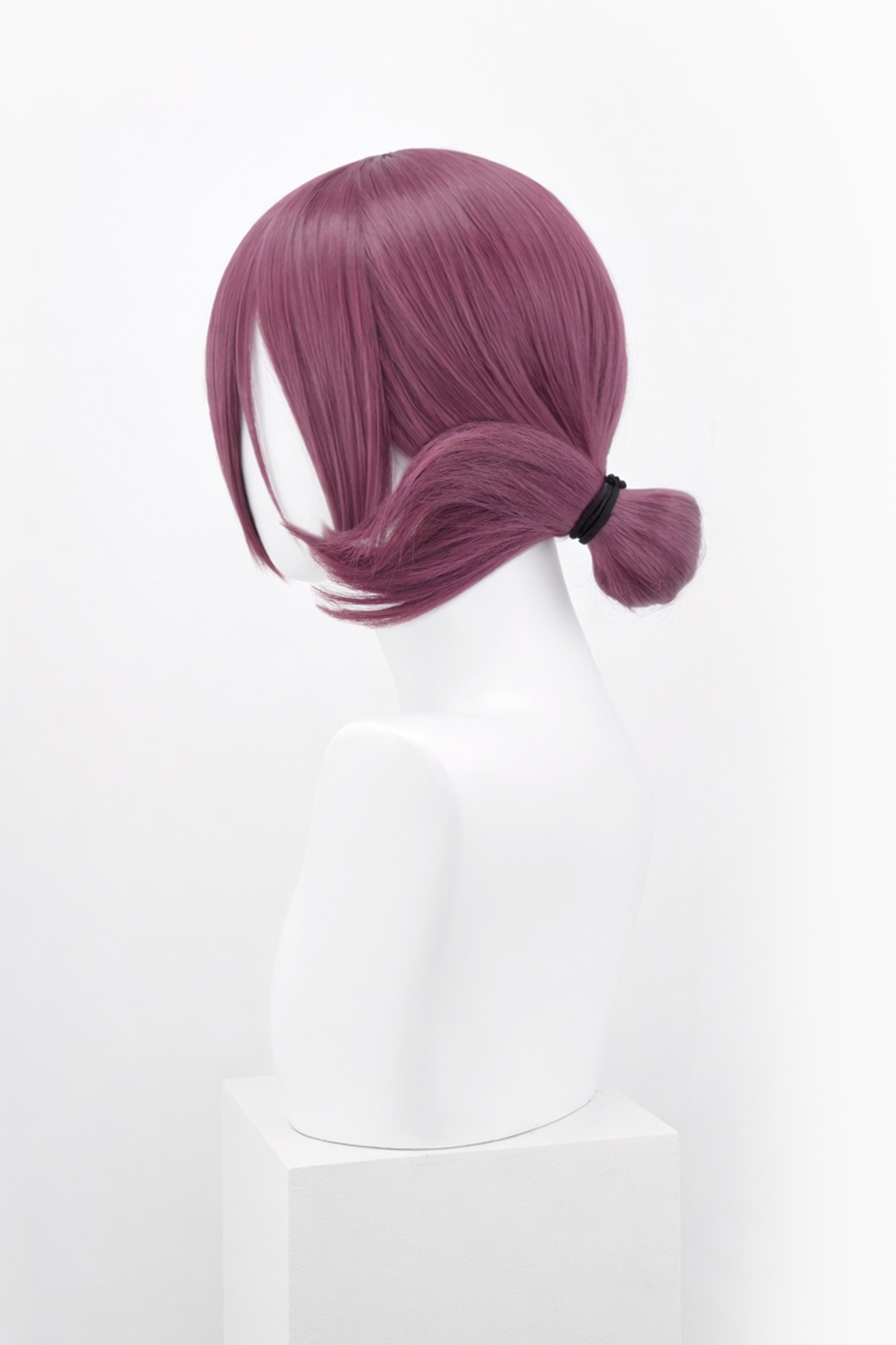 PURPLE WIG WITH BUN