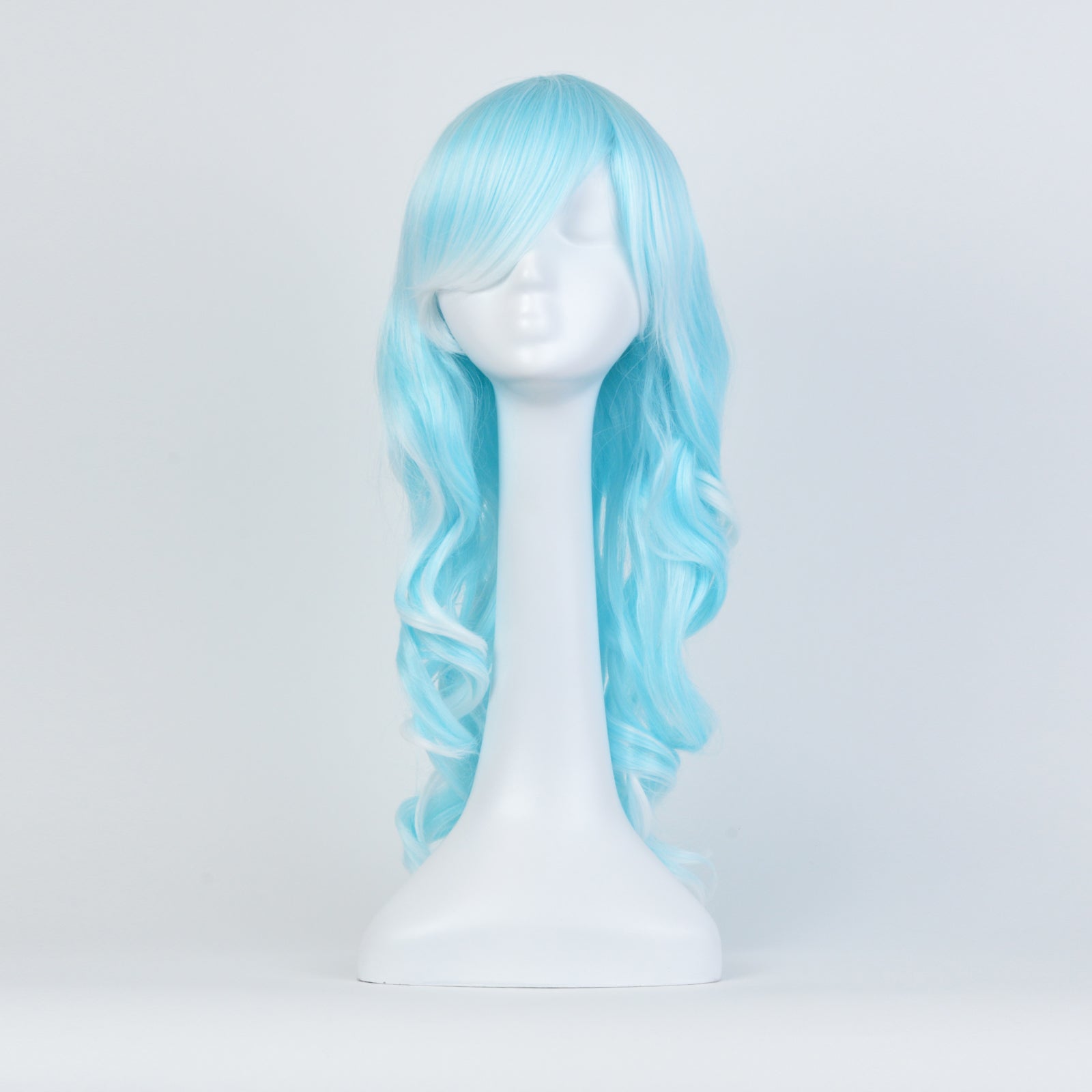 WAVY WIG - AQUA/WHITE